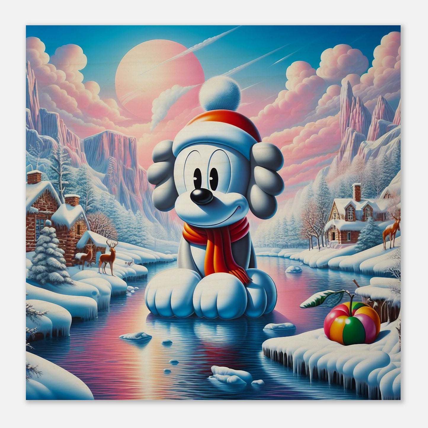 Wall Art - Winter 24 - Dog on water