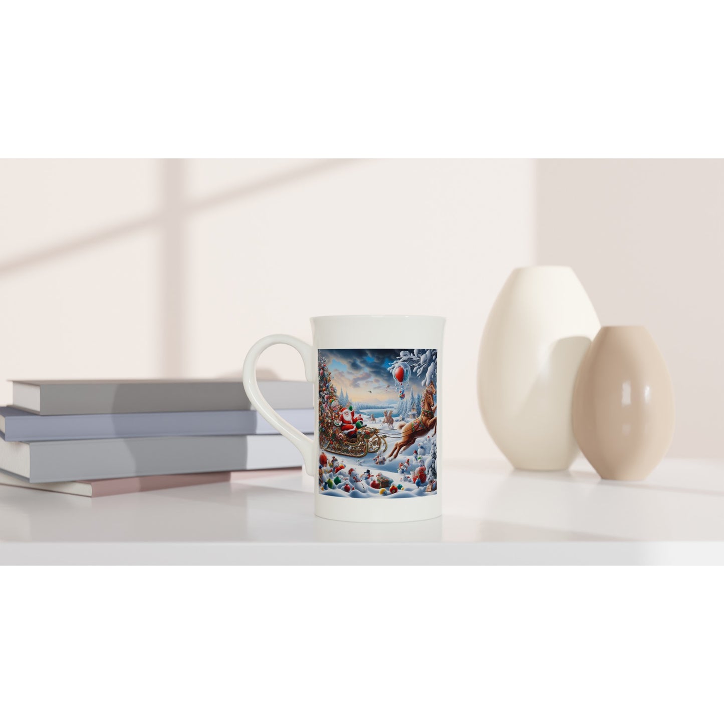 White 10oz Porcelain Slim Mug - Winter 166