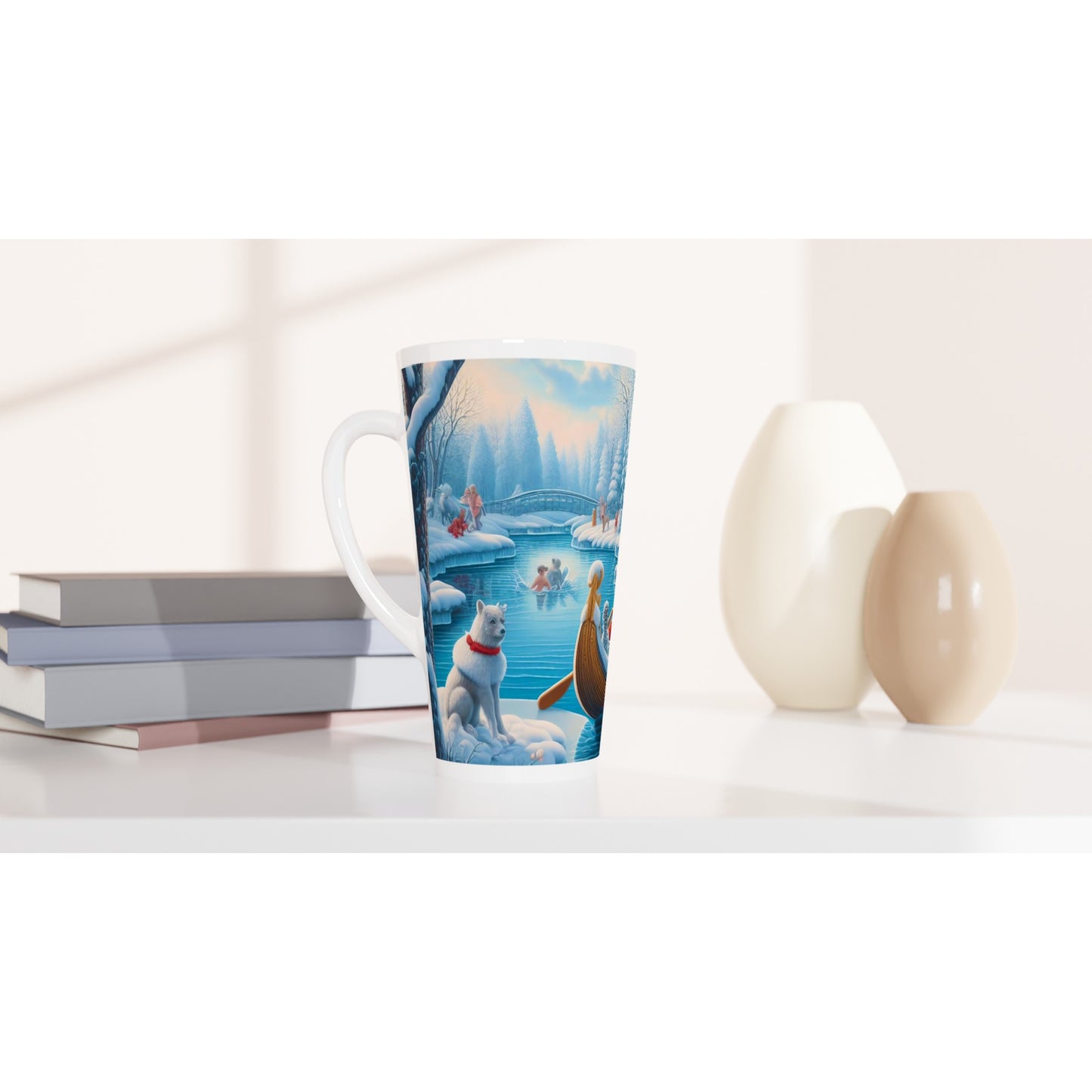 White Latte 17oz Ceramic Mug - Winter 162