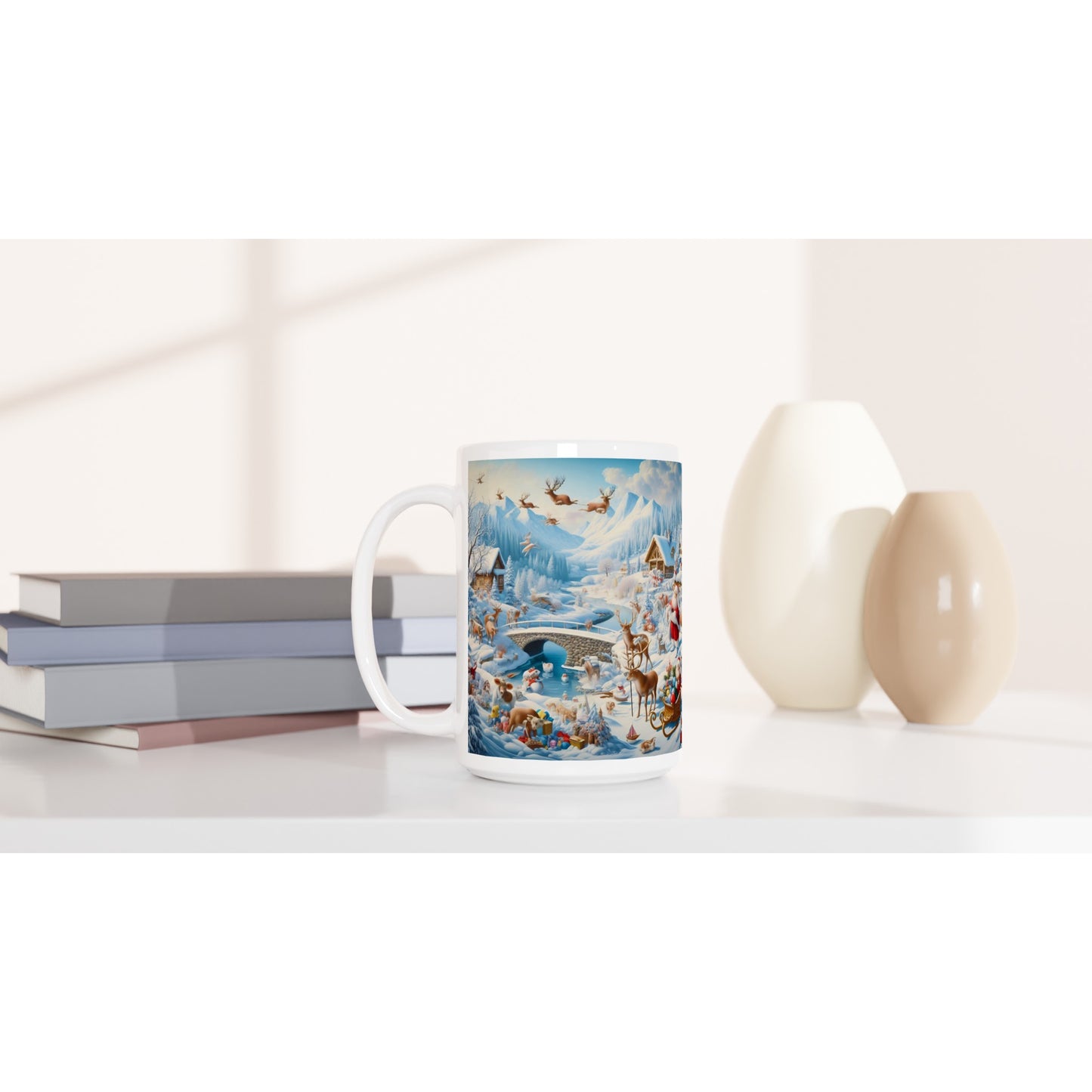 White 15oz Ceramic Mug - Winter 172