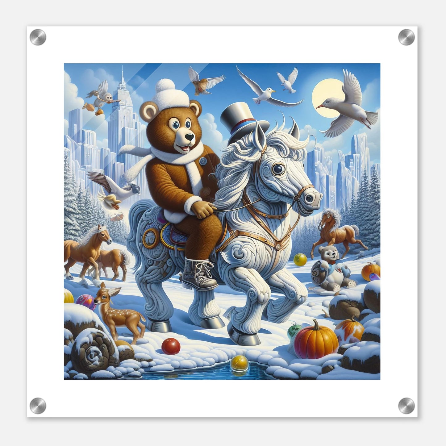 Wall Art - Winter 23 - Bear on a horse