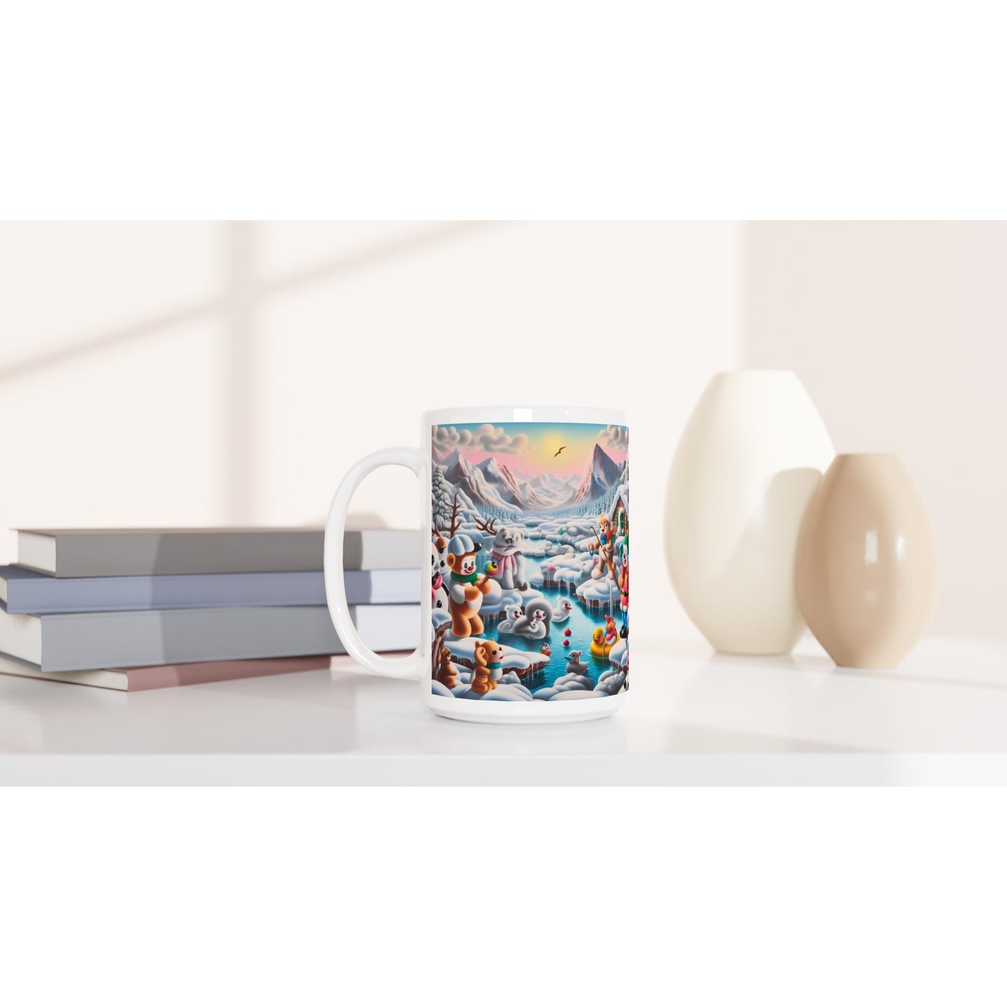 White 15oz Ceramic Mug - Winter 150