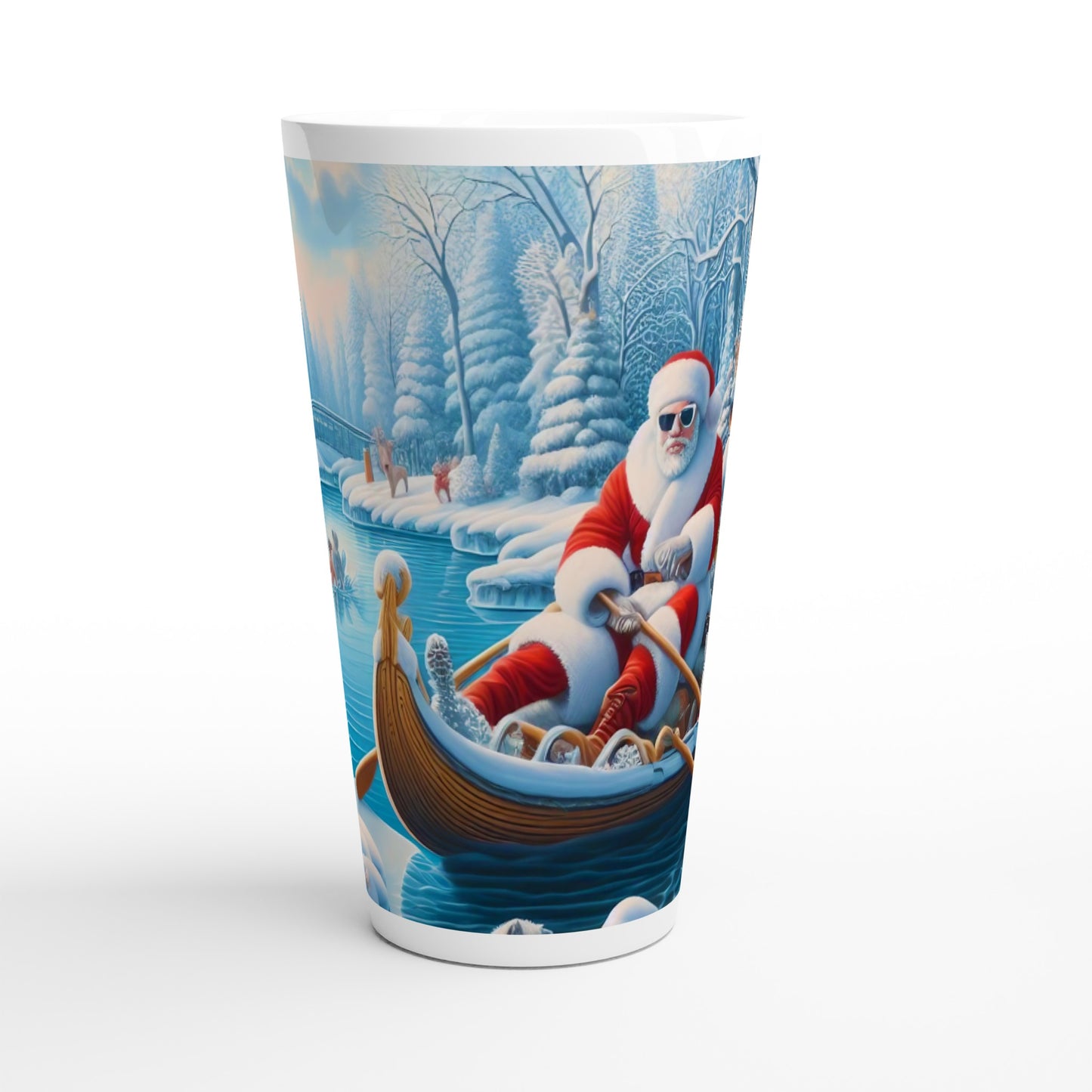 White Latte 17oz Ceramic Mug - Winter 162