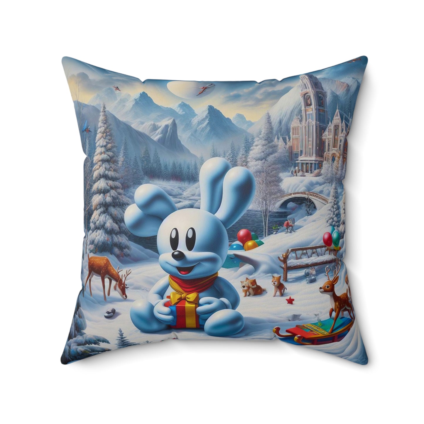 Spun Polyester Square Pillow - Winter 244