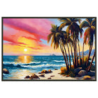 Museum-Quality Matte Paper Metal Framed Poster - Beach Sunset 2