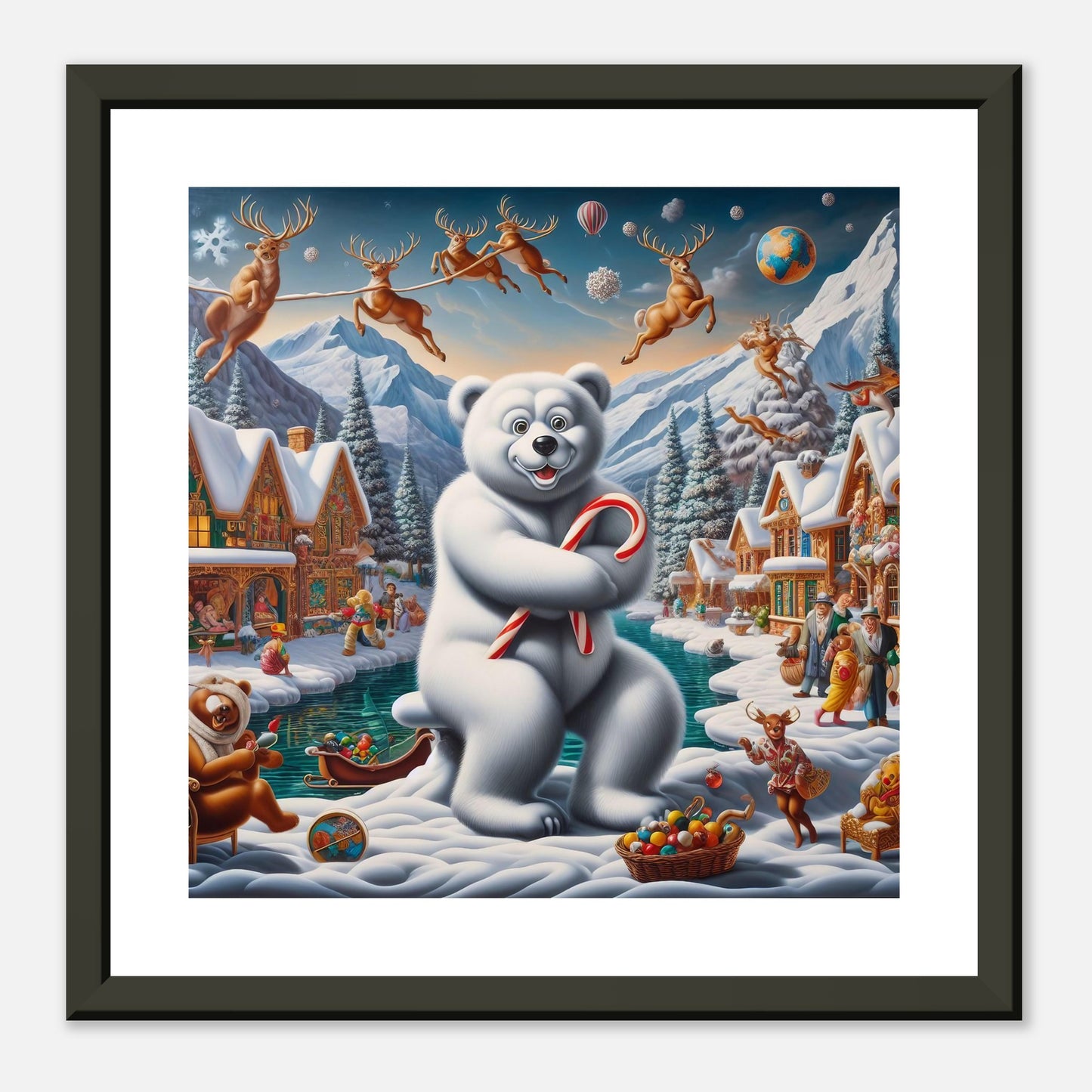 Wall Art - Winter 75 - Sitting polar bear