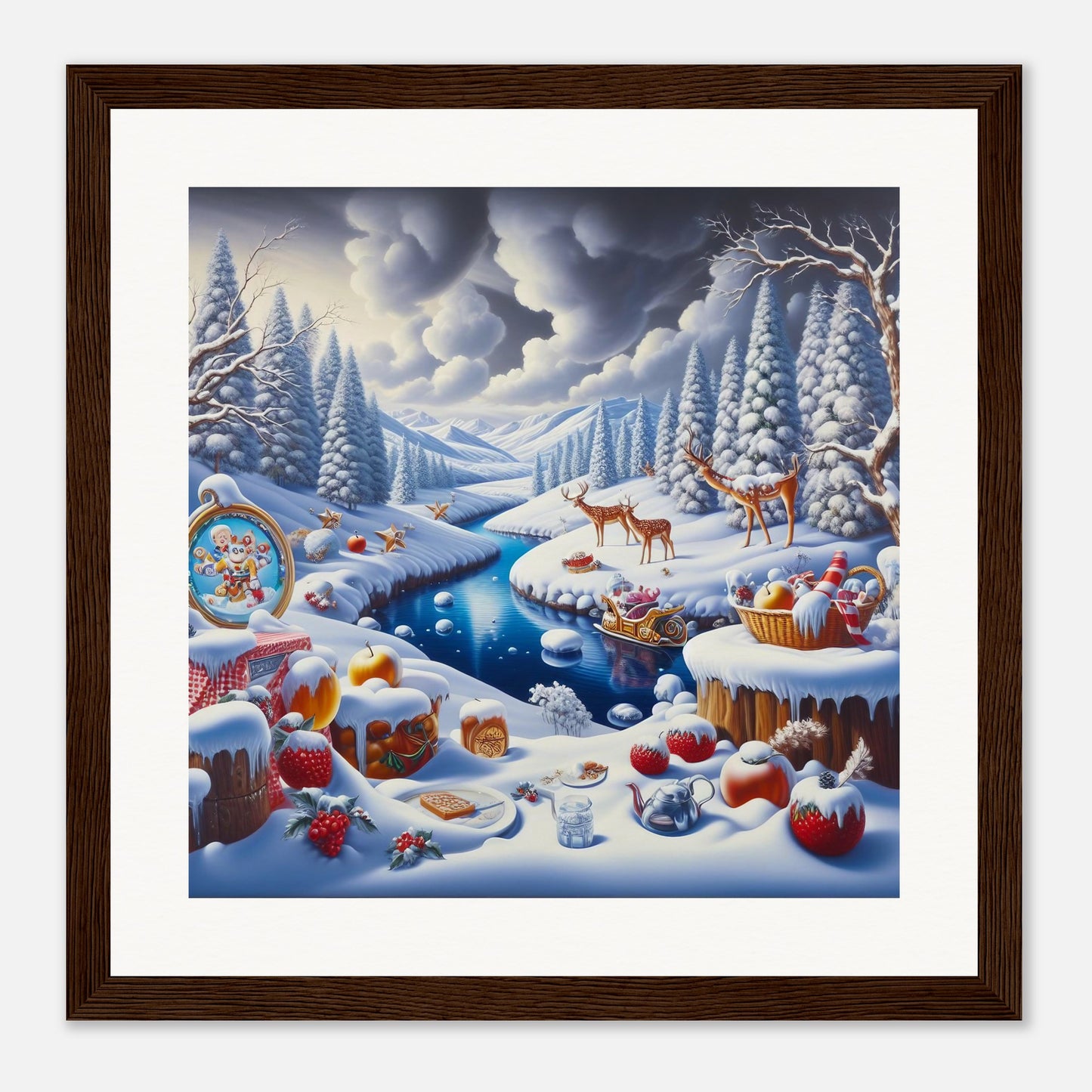 Wall Art - Winter 60 - Fruits and a river