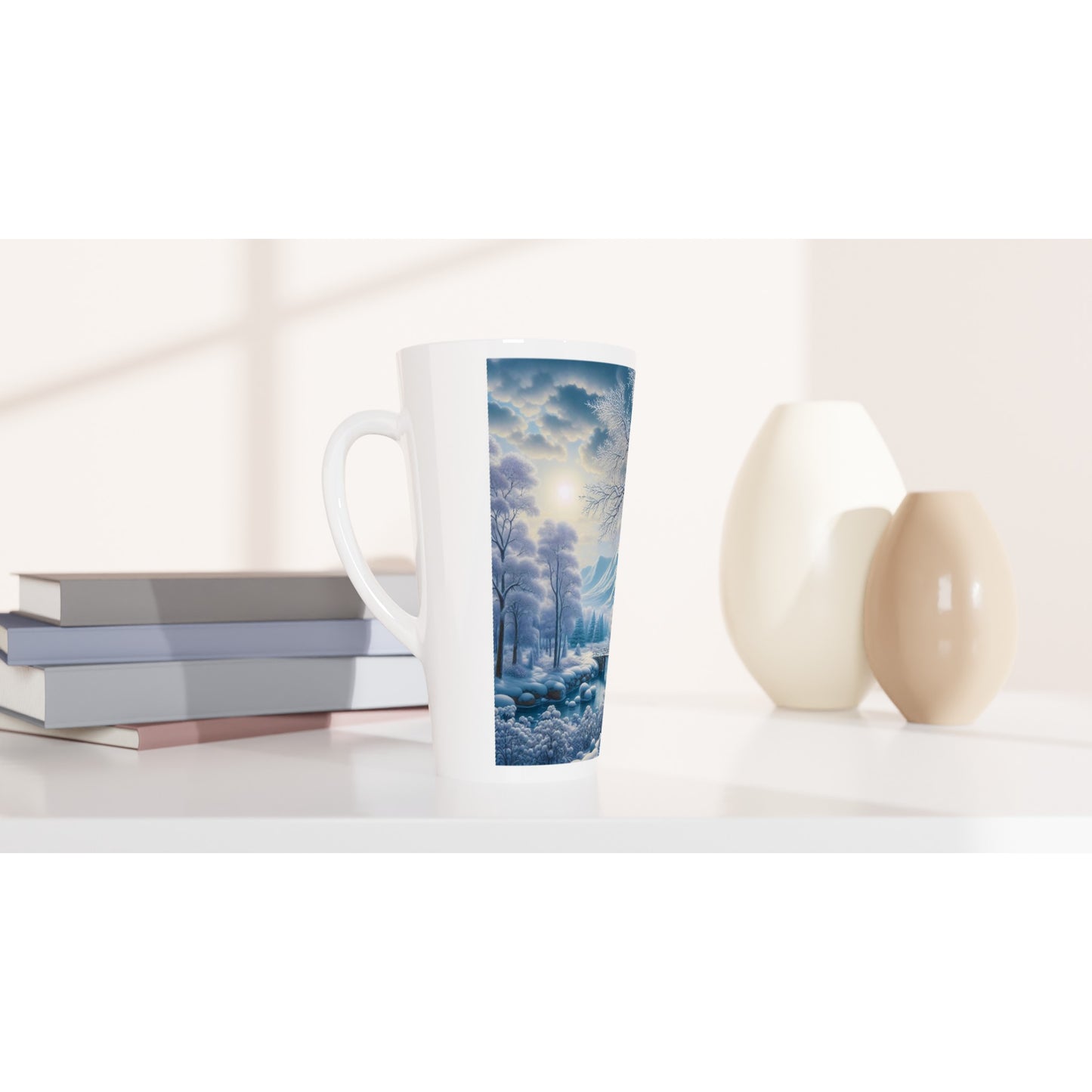 White Latte 17oz Ceramic Mug - Winter 175