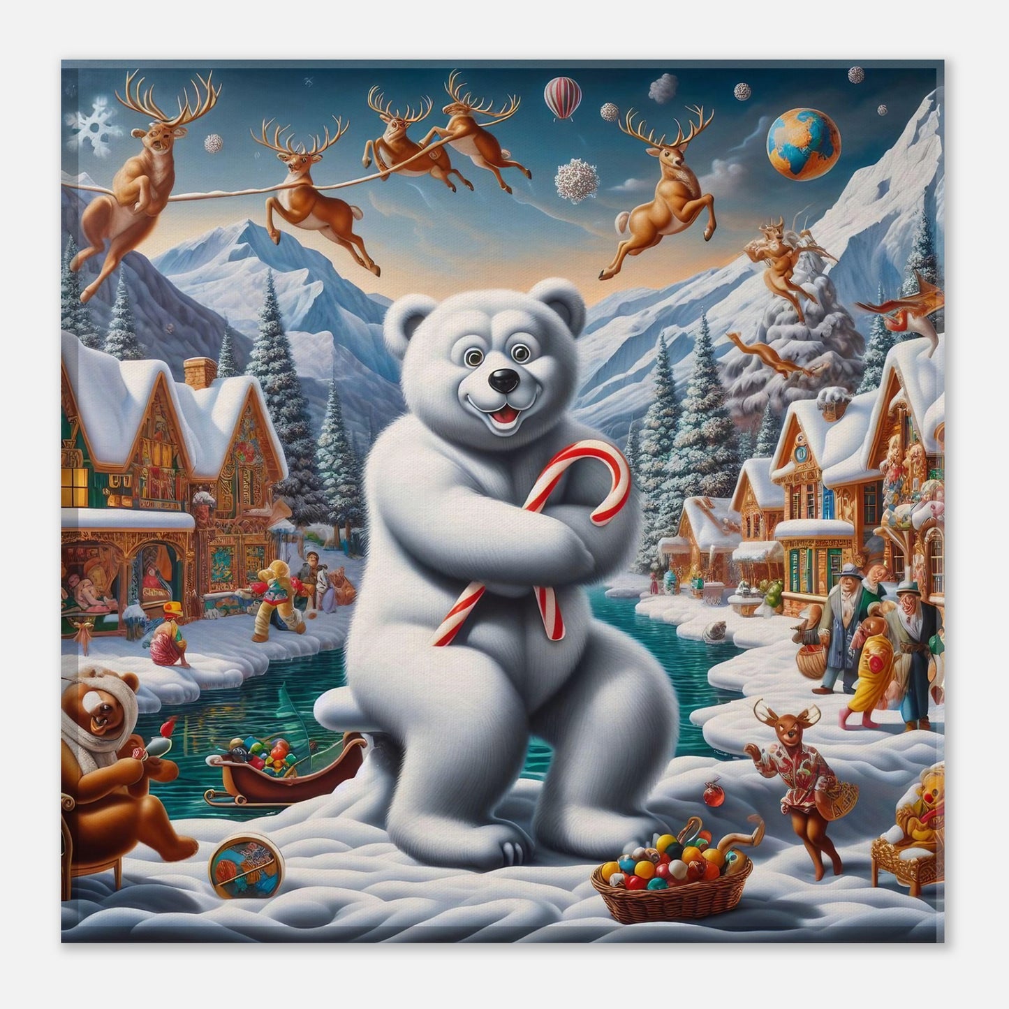 Wall Art - Winter 75 - Sitting polar bear