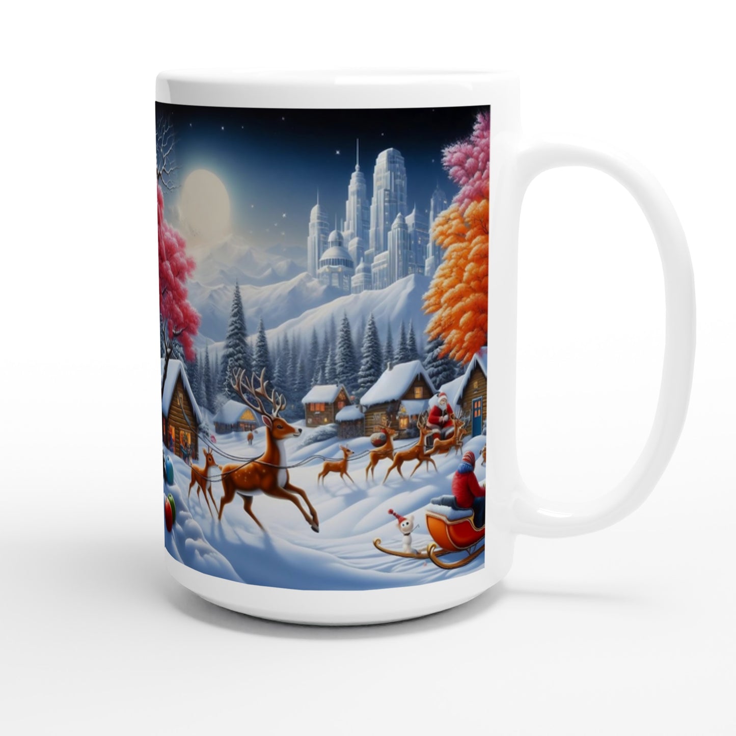 White 15oz Ceramic Mug - Winter 167