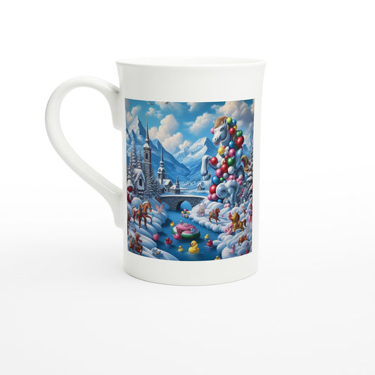 White 10oz Porcelain Slim Mug - Winter 153