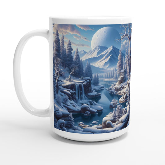 White 15oz Ceramic Mug - Winter 174