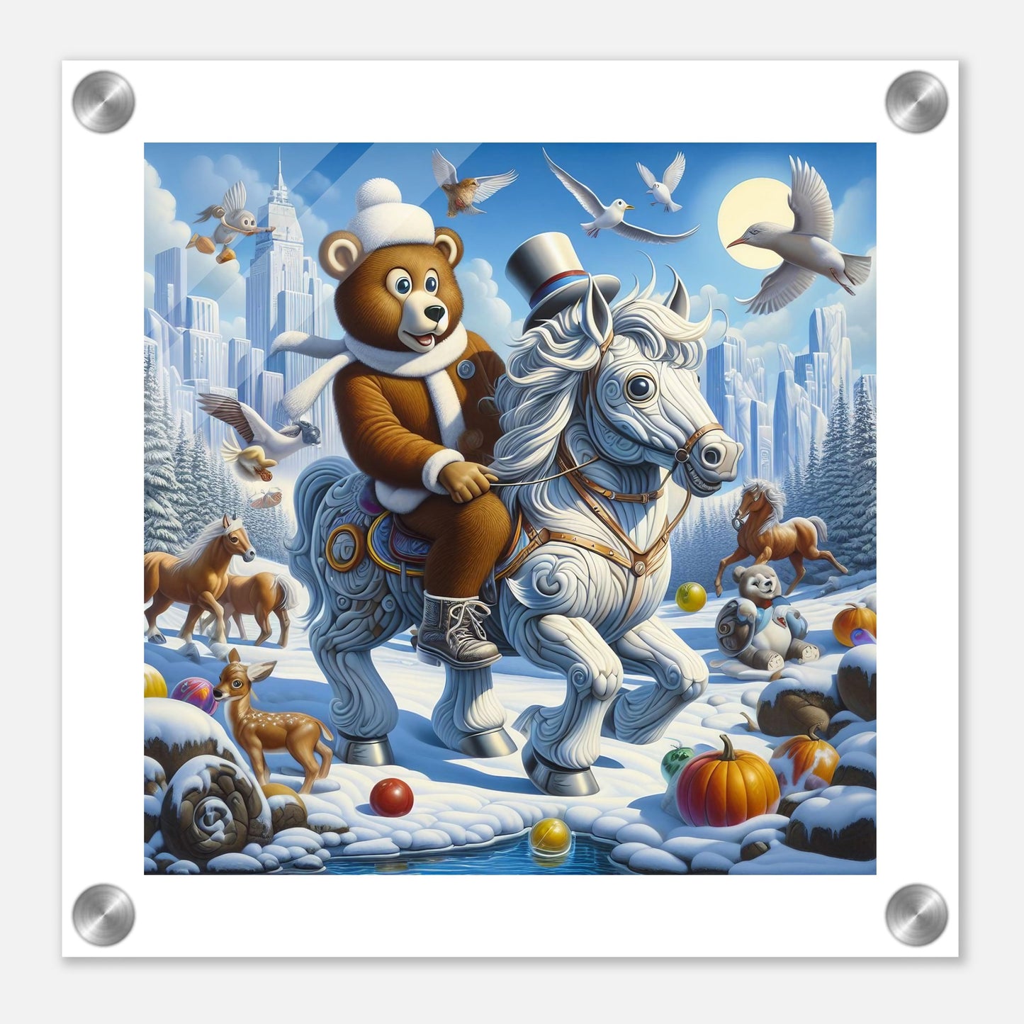 Wall Art - Winter 23 - Bear on a horse