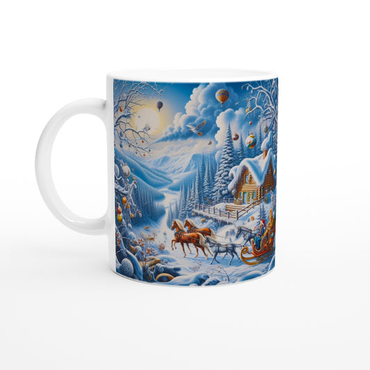 White 11oz Ceramic Mug - Winter 164