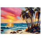 Wood Prints - Beach Sunset 2