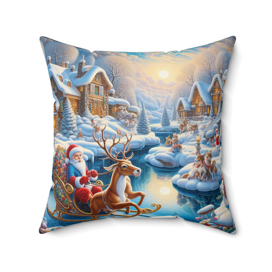 Spun Polyester Square Pillow - Winter 210