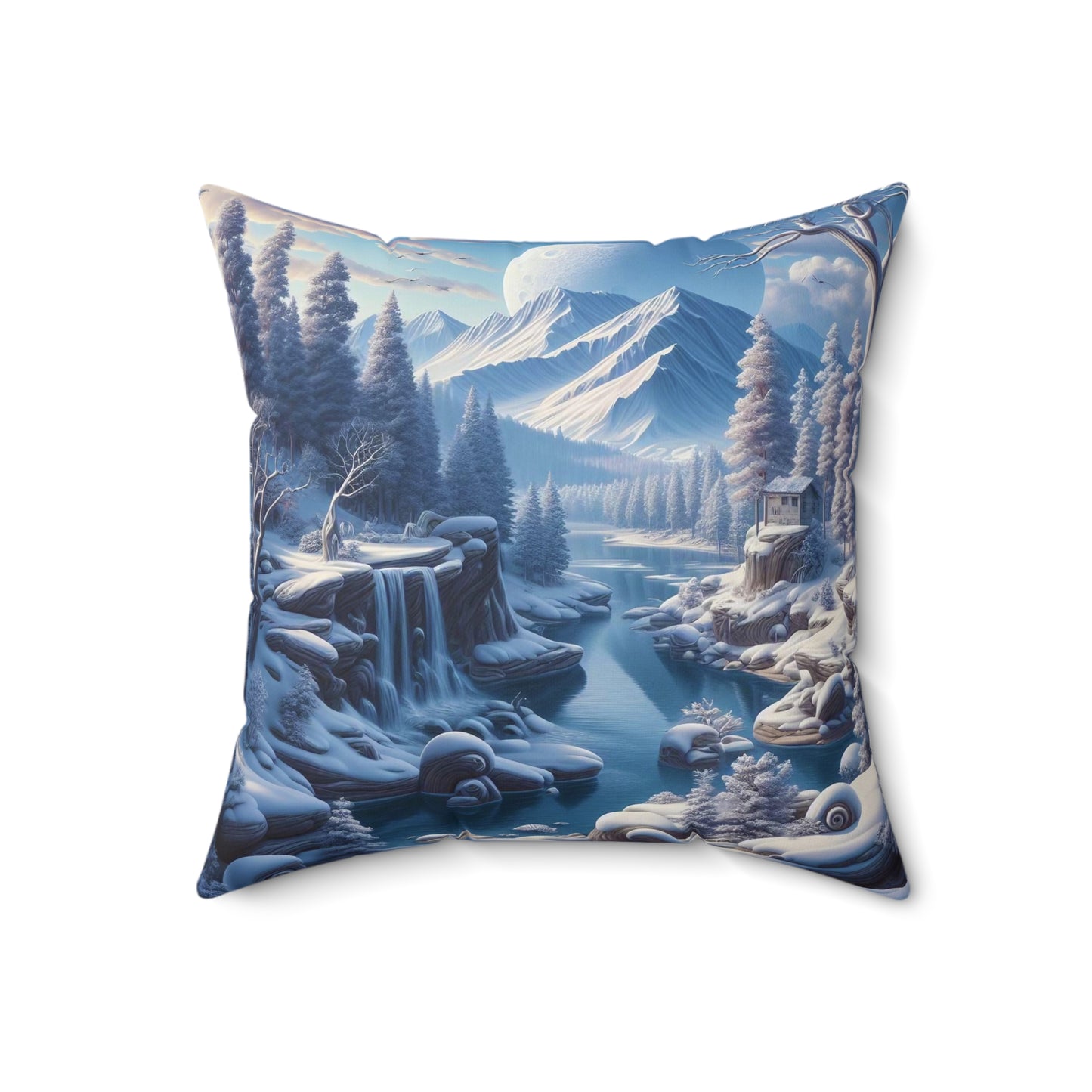 Spun Polyester Square Pillow - Winter 174