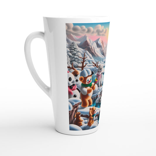 White Latte 17oz Ceramic Mug - Winter 150