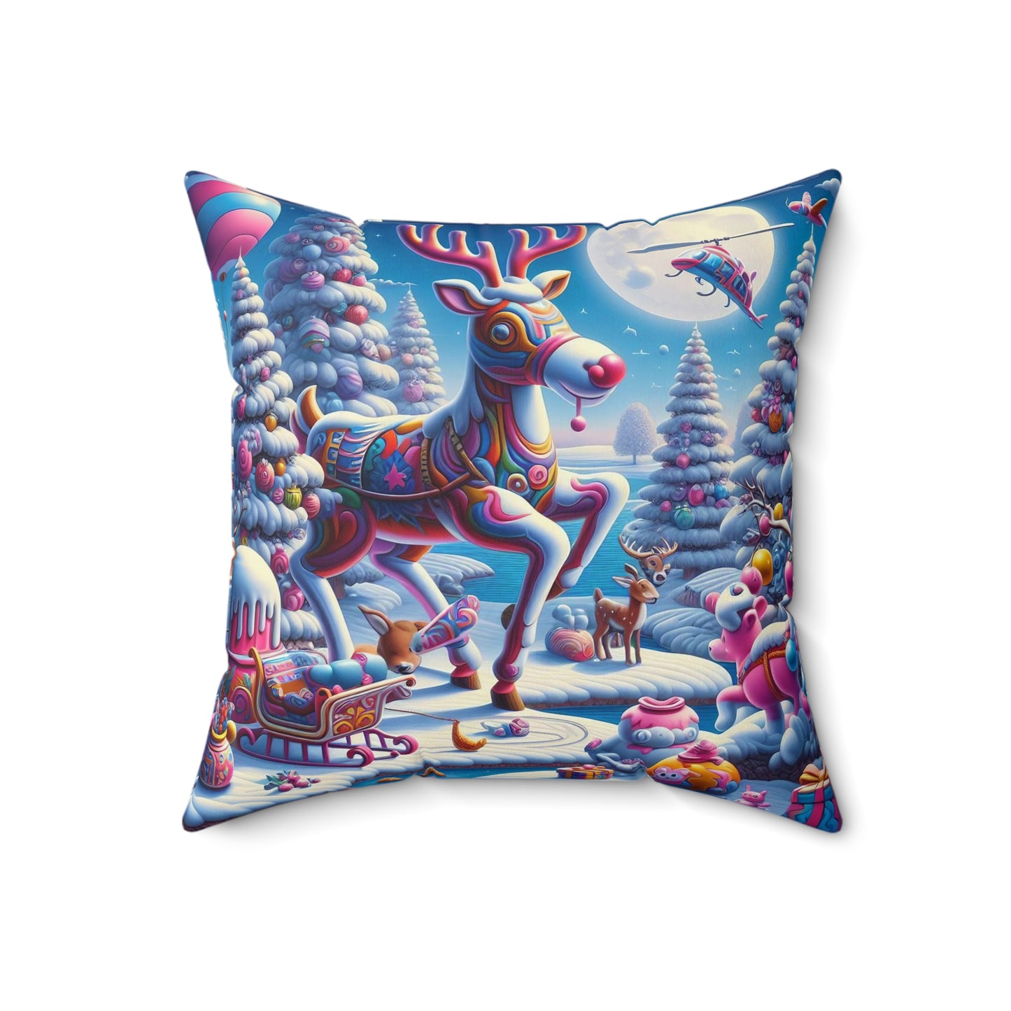 Spun Polyester Square Pillow - Winter 235