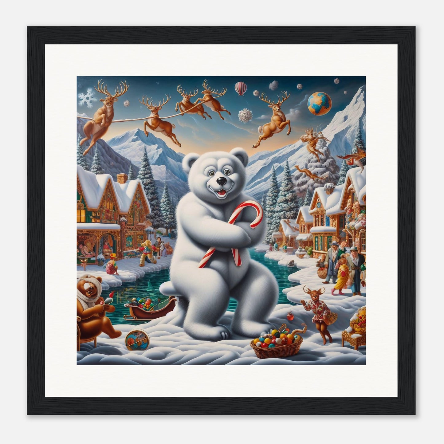Wall Art - Winter 75 - Sitting polar bear
