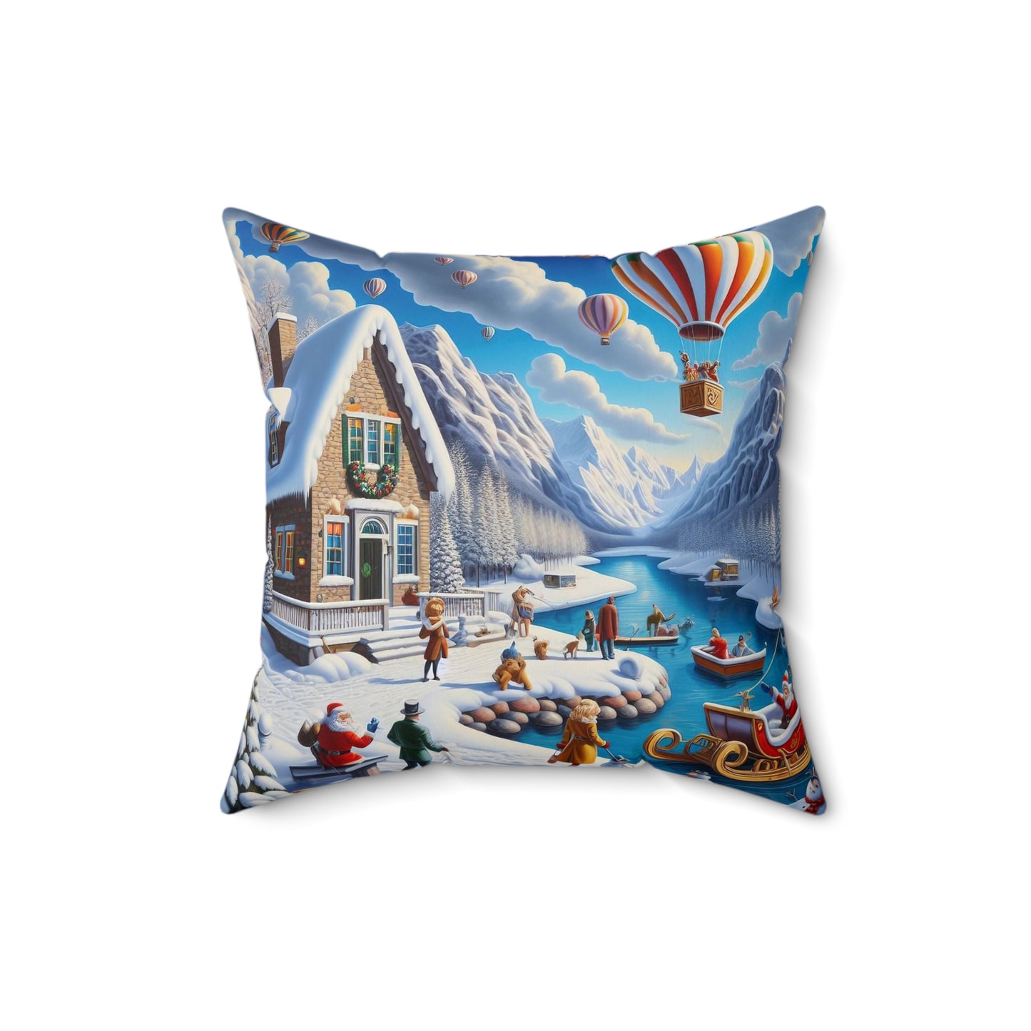 Spun Polyester Square Pillow - Winter 145