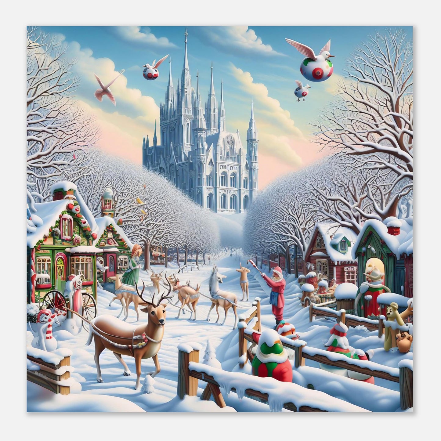 Wall Art - Winter 58 - Castle and trees