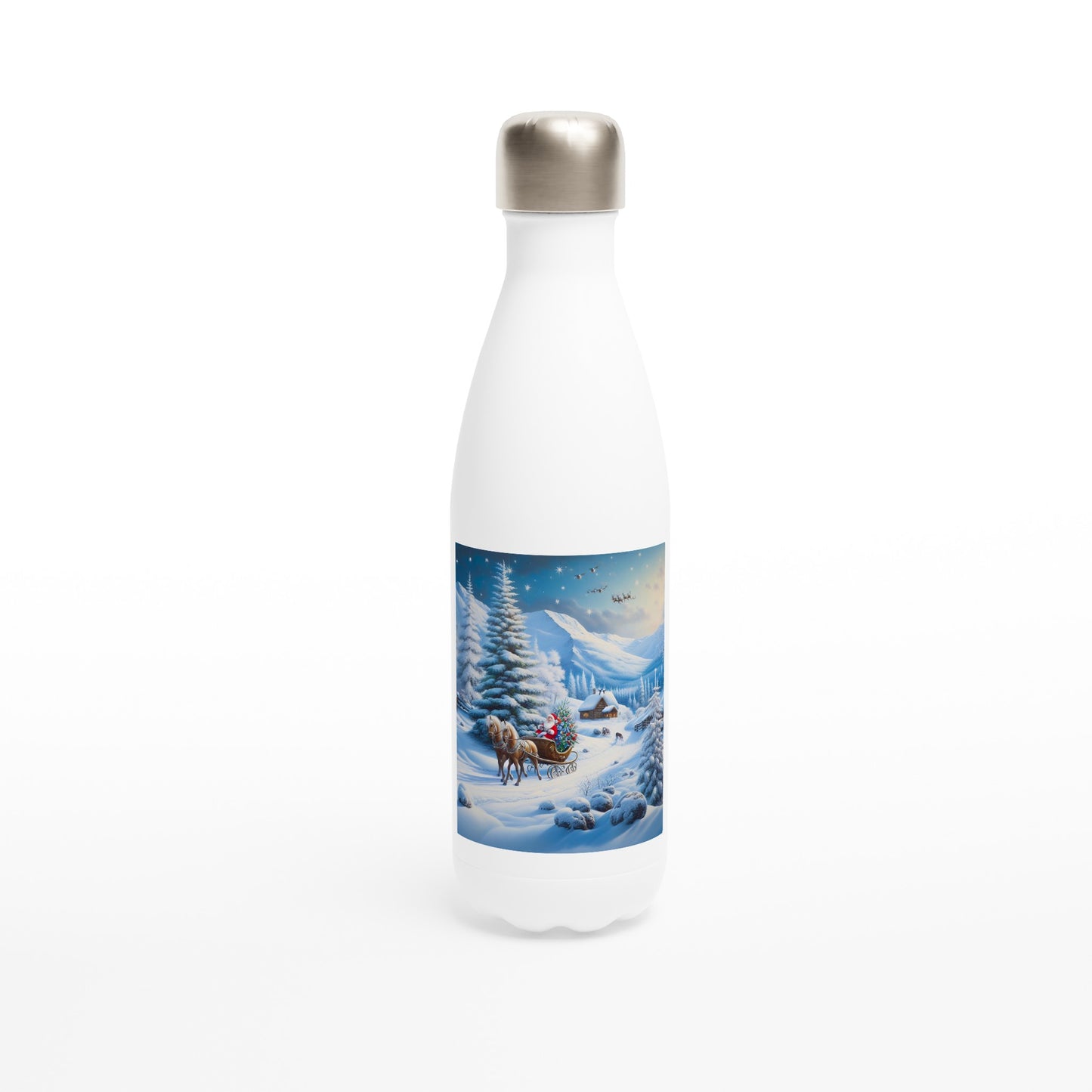 White 17oz Stainless Steel Water Bottle - Winter 202
