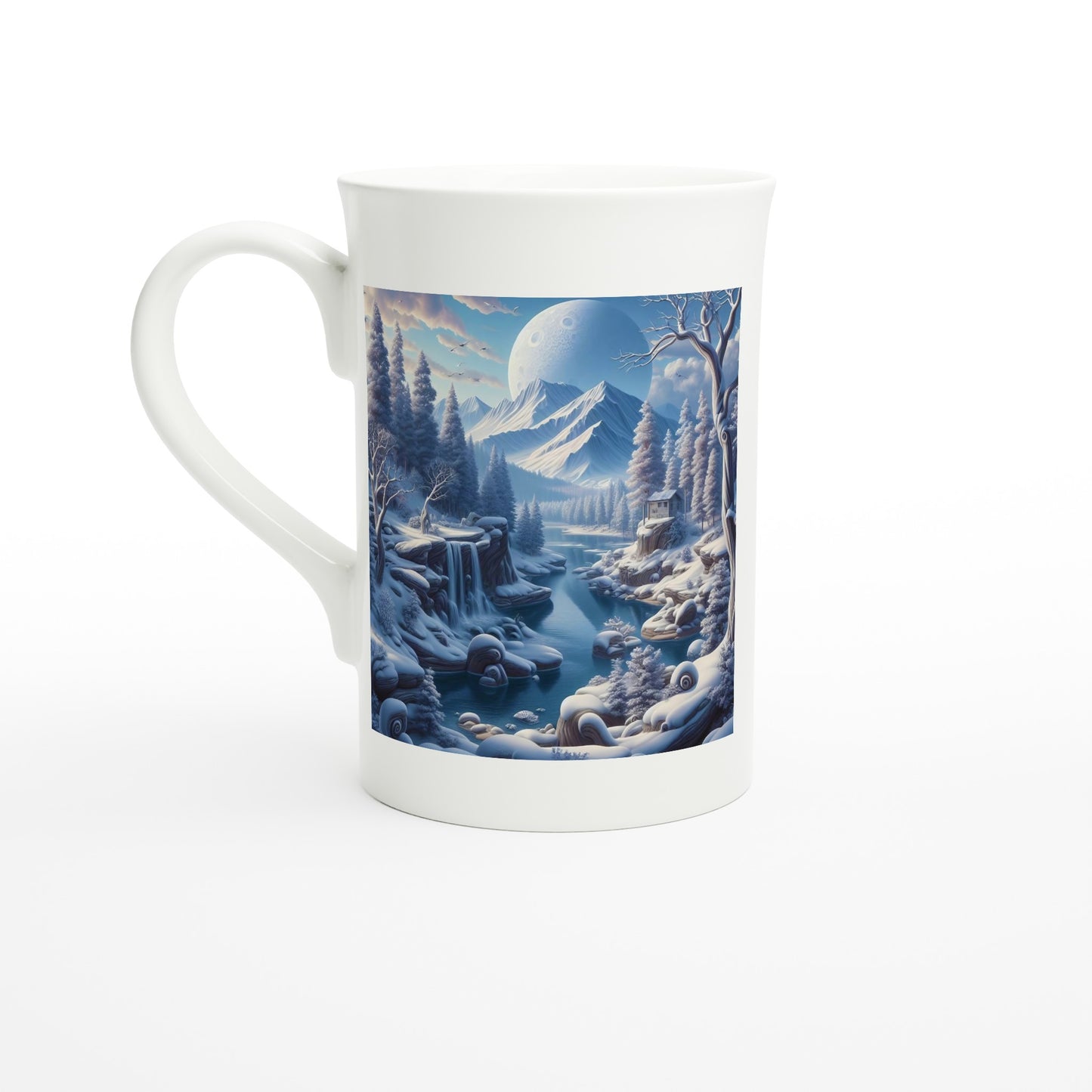 White 10oz Porcelain Slim Mug - Winter 174