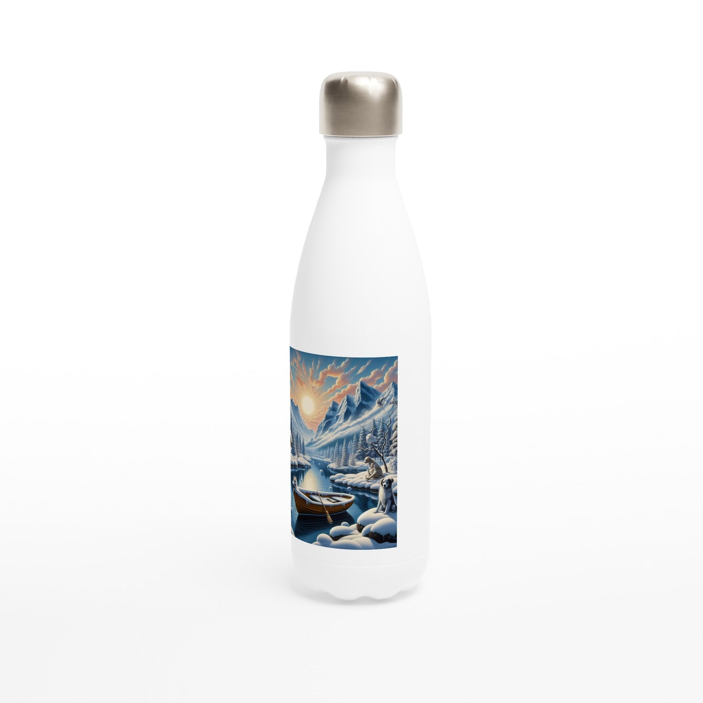 White 17oz Stainless Steel Water Bottle - Winter 201