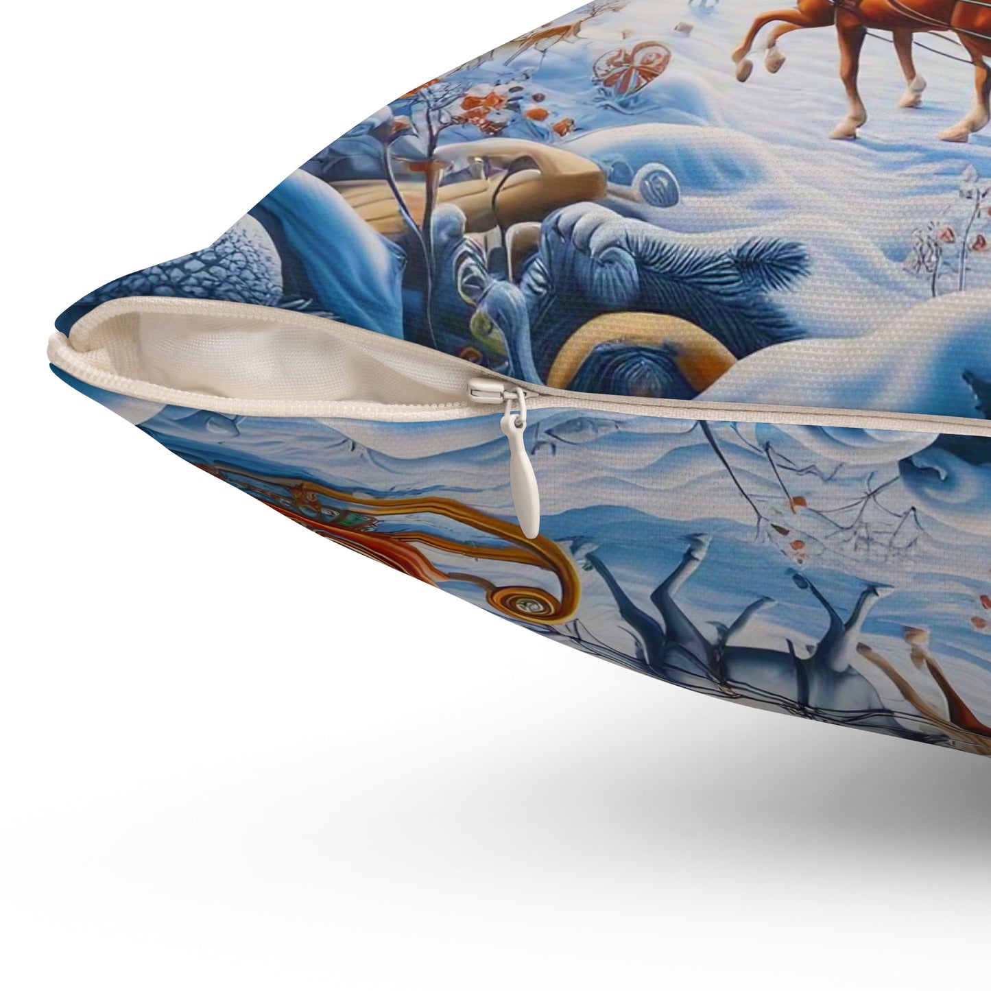 Spun Polyester Square Pillow - Winter 164