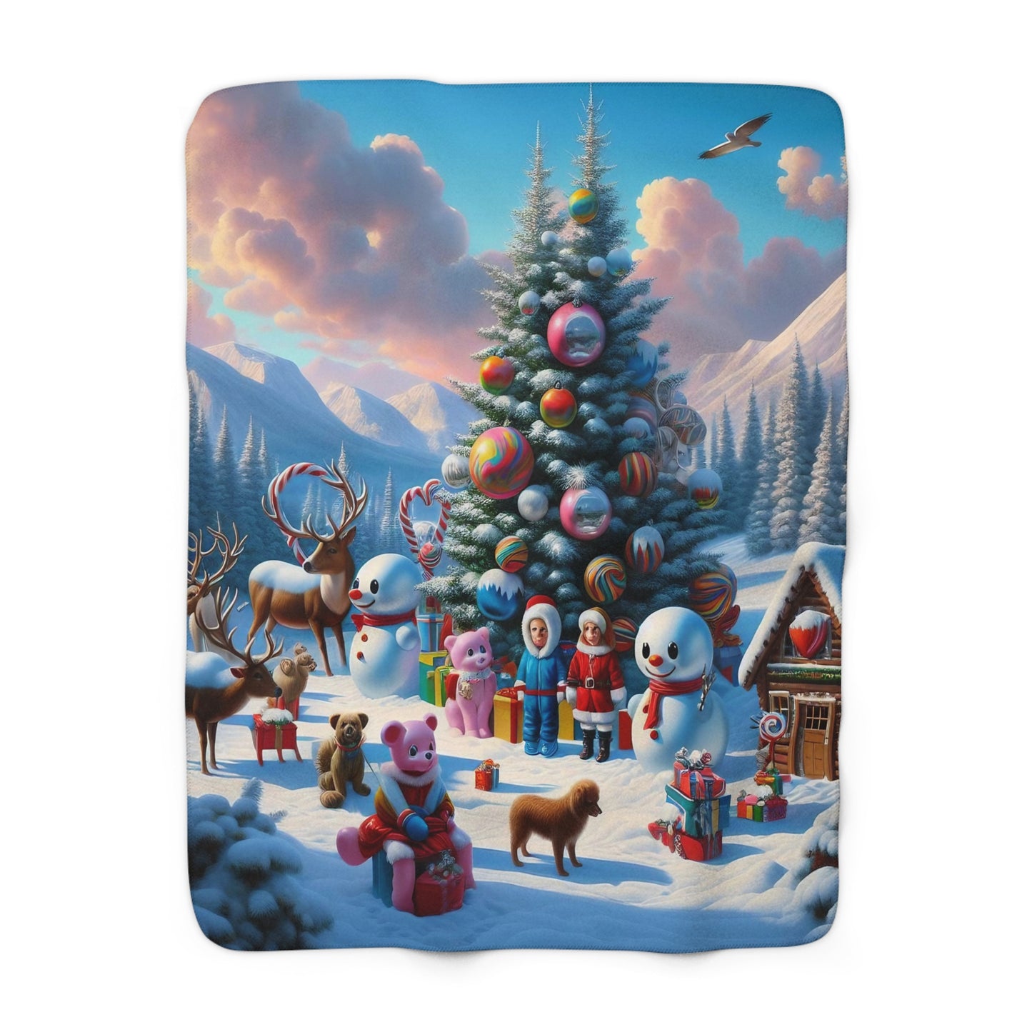 Sherpa Fleece Blanket - Winter 122