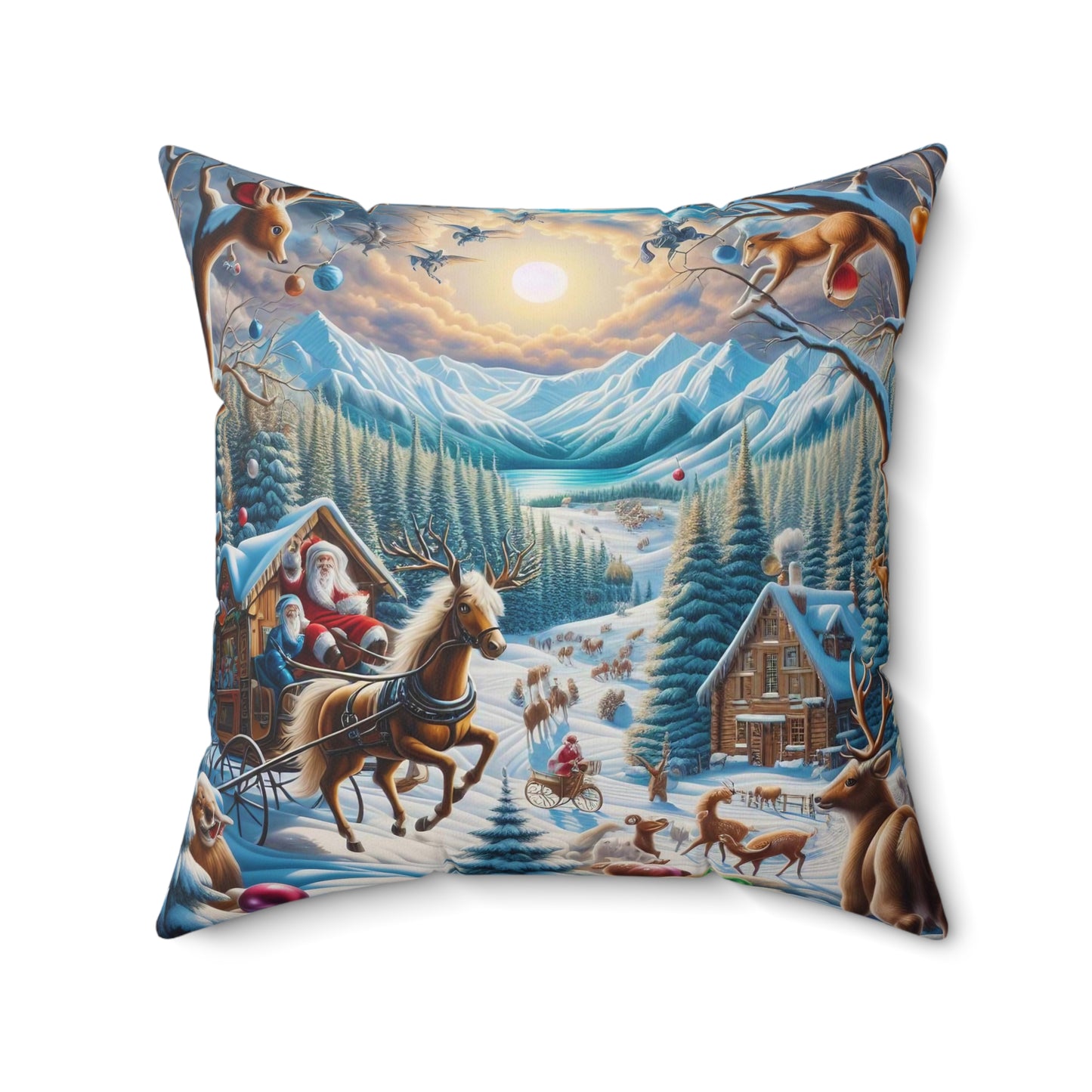 Spun Polyester Square Pillow - Winter 151