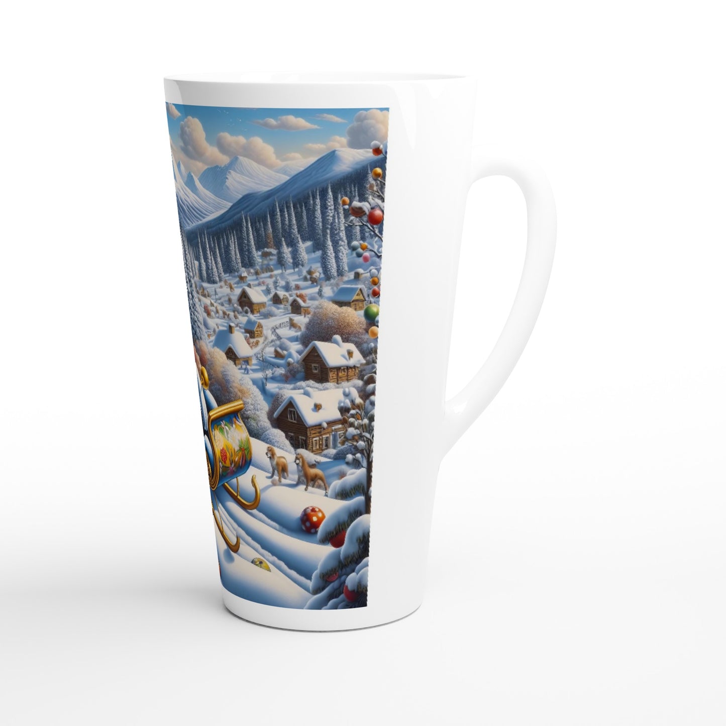 White Latte 17oz Ceramic Mug - Winter 142