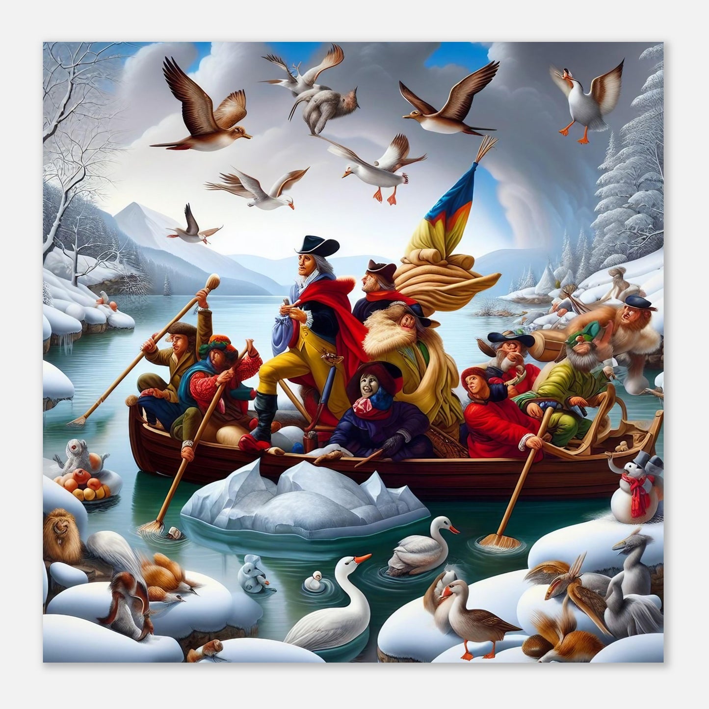 Wall Art - Winter 11 - Men on a boat