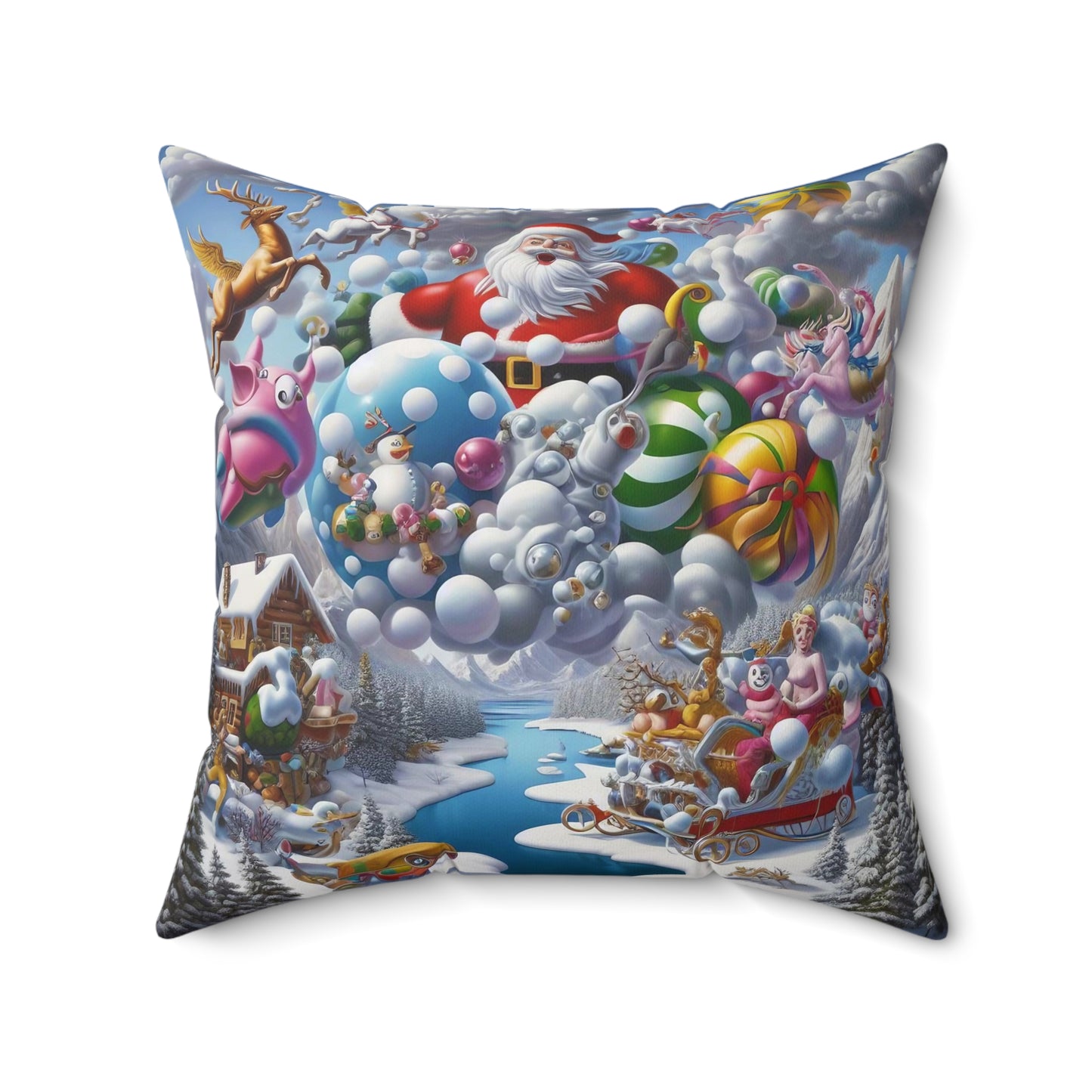 Spun Polyester Square Pillow - Winter 217