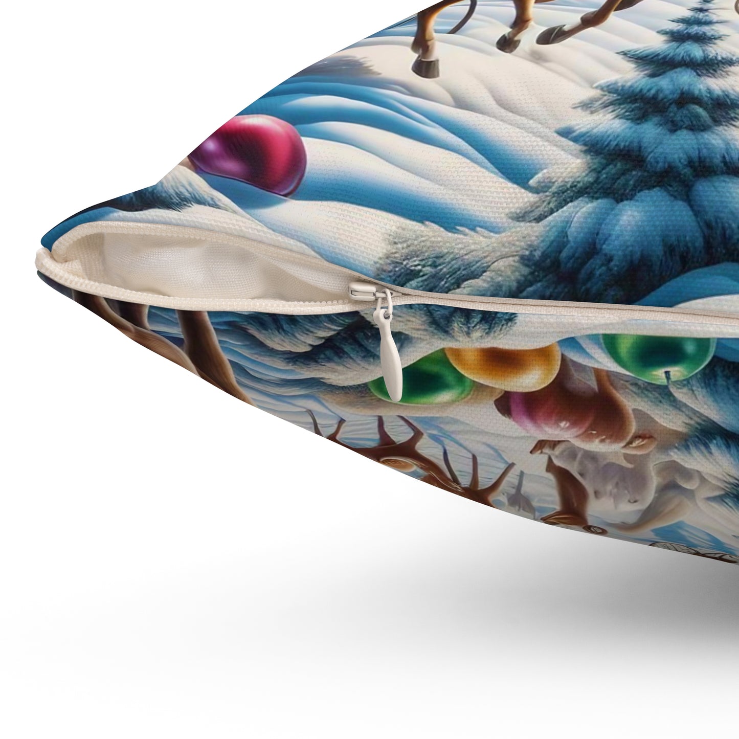 Spun Polyester Square Pillow - Winter 151