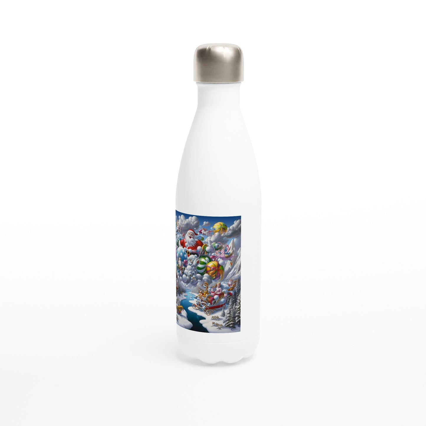 White 17oz Stainless Steel Water Bottle - Winter 217