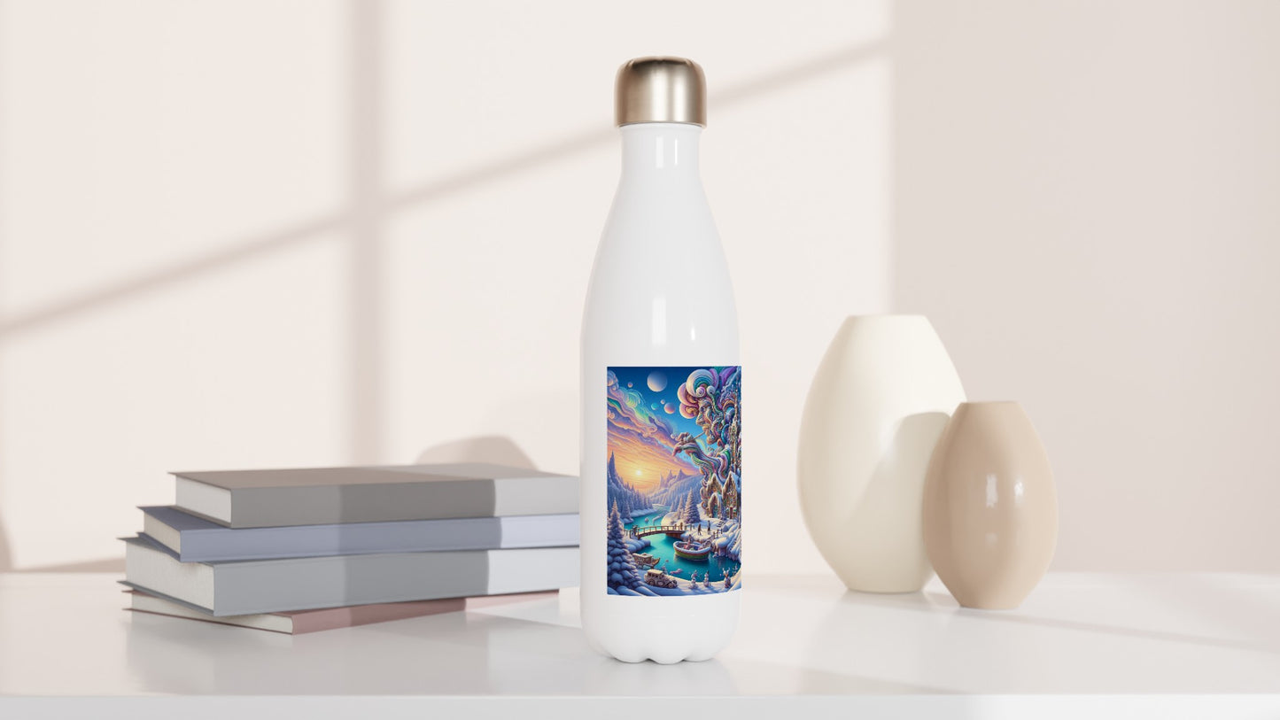 White 17oz Stainless Steel Water Bottle - Winter 204