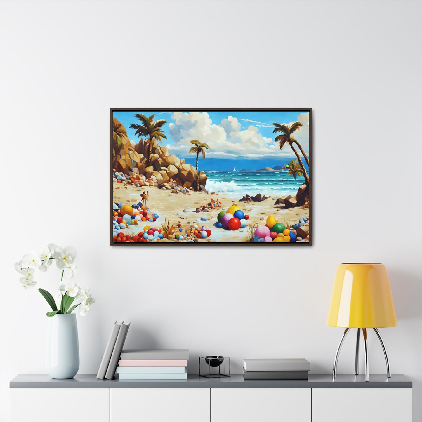 Framed Canvas Gallery Wrap - Beach 2004