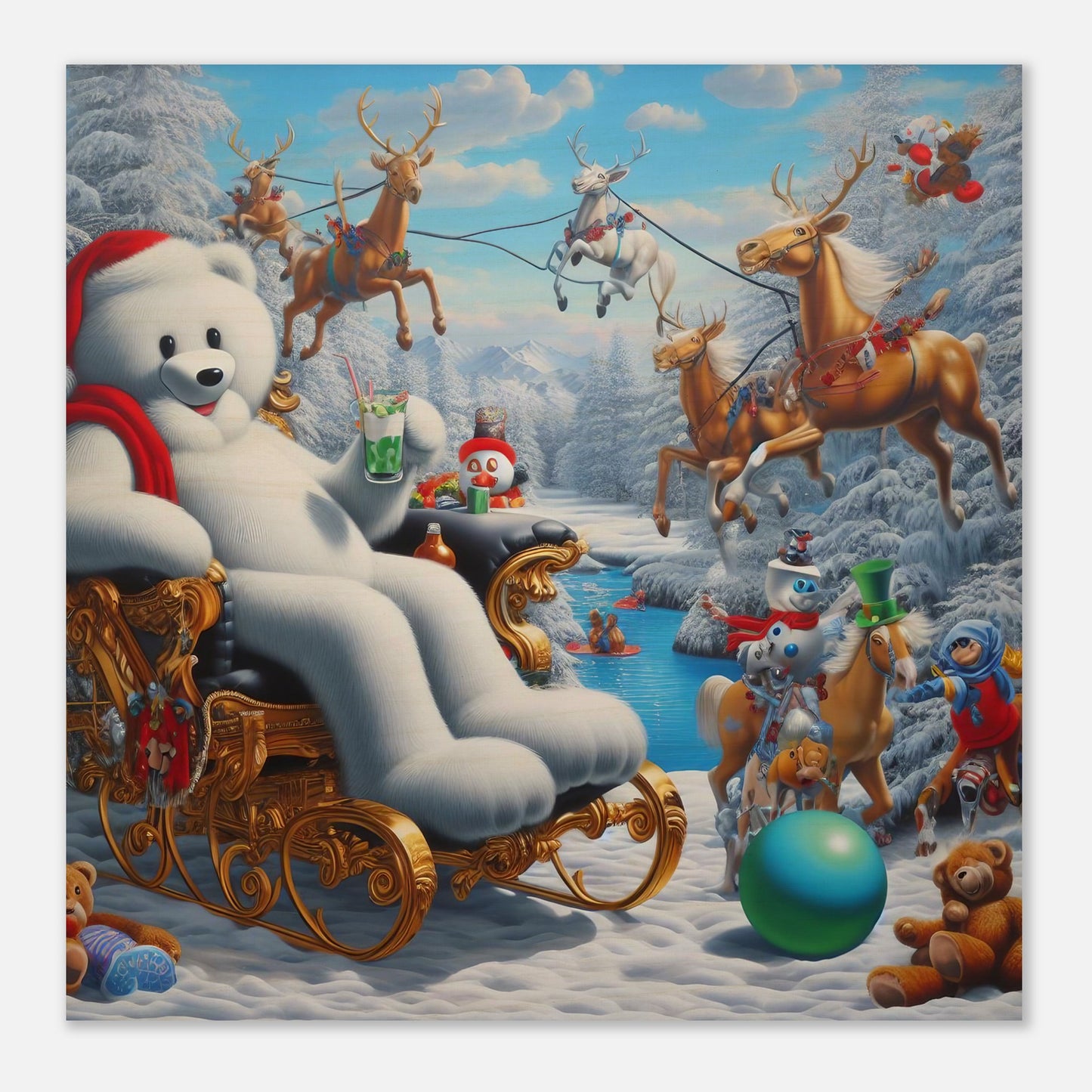 Wall Art - Winter 51 -Sitting polar bear