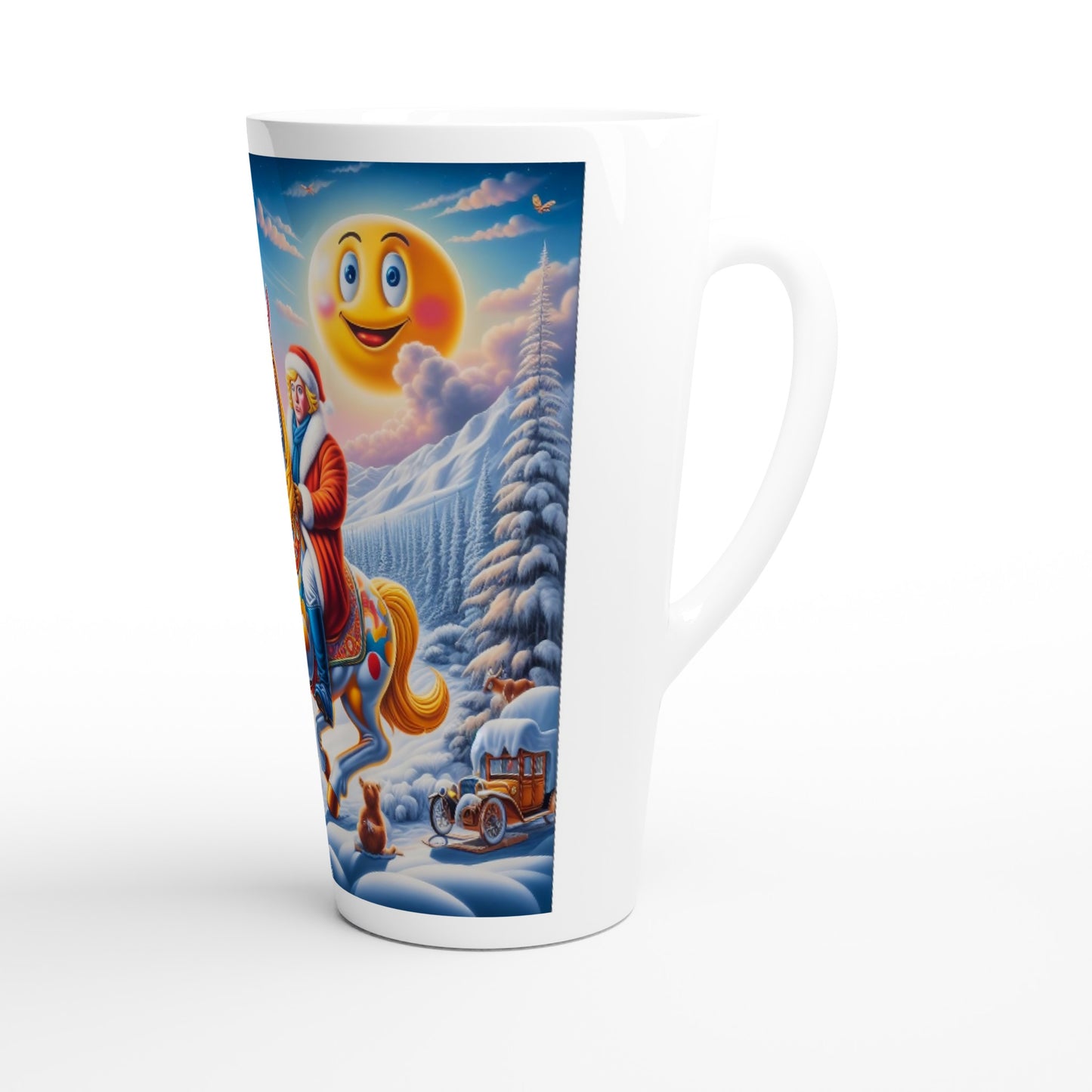 White Latte 17oz Ceramic Mug - Winter 148