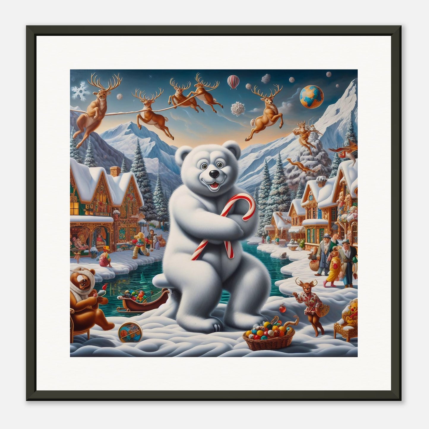 Wall Art - Winter 75 - Sitting polar bear