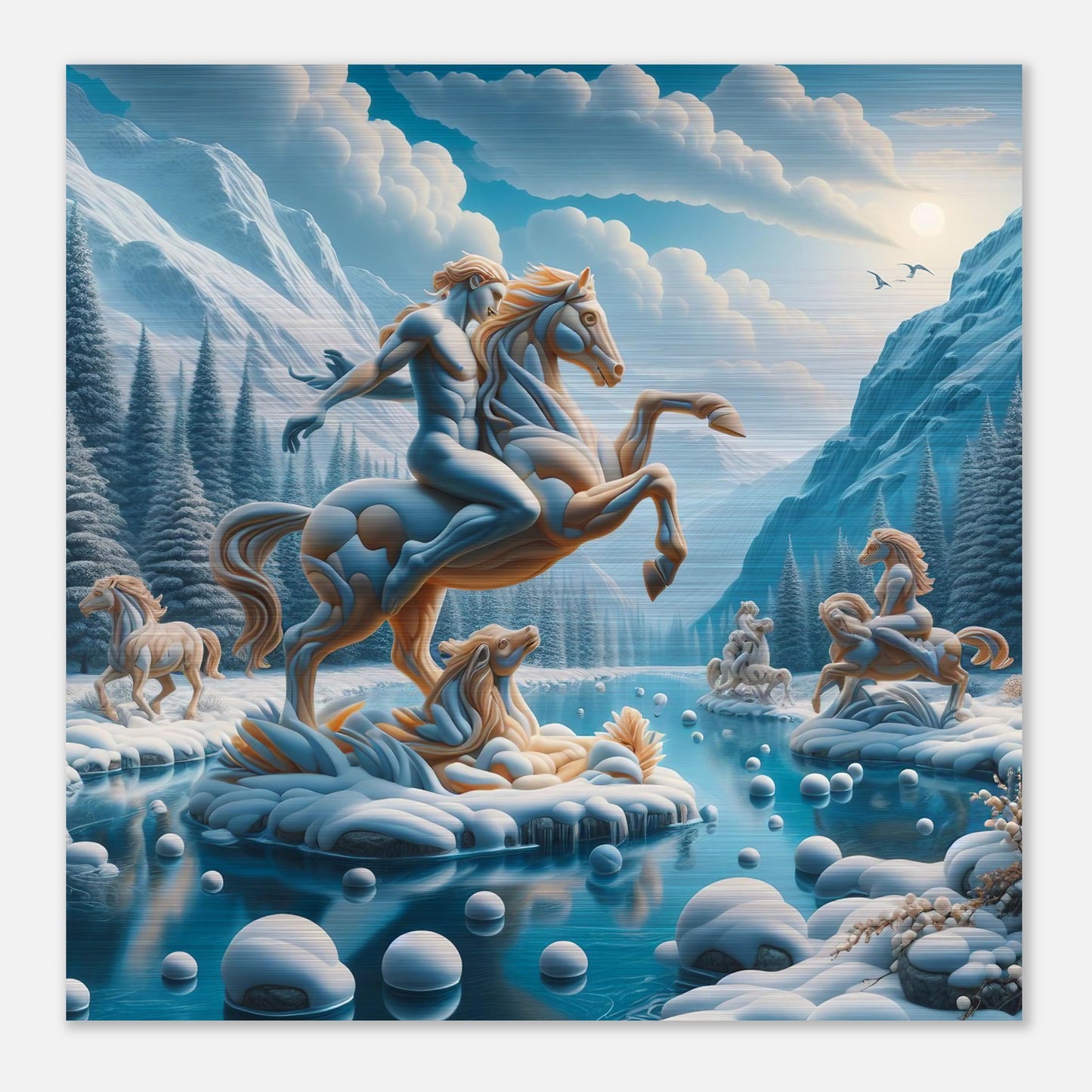 Wall Art - Winter 76 - Man on a horse