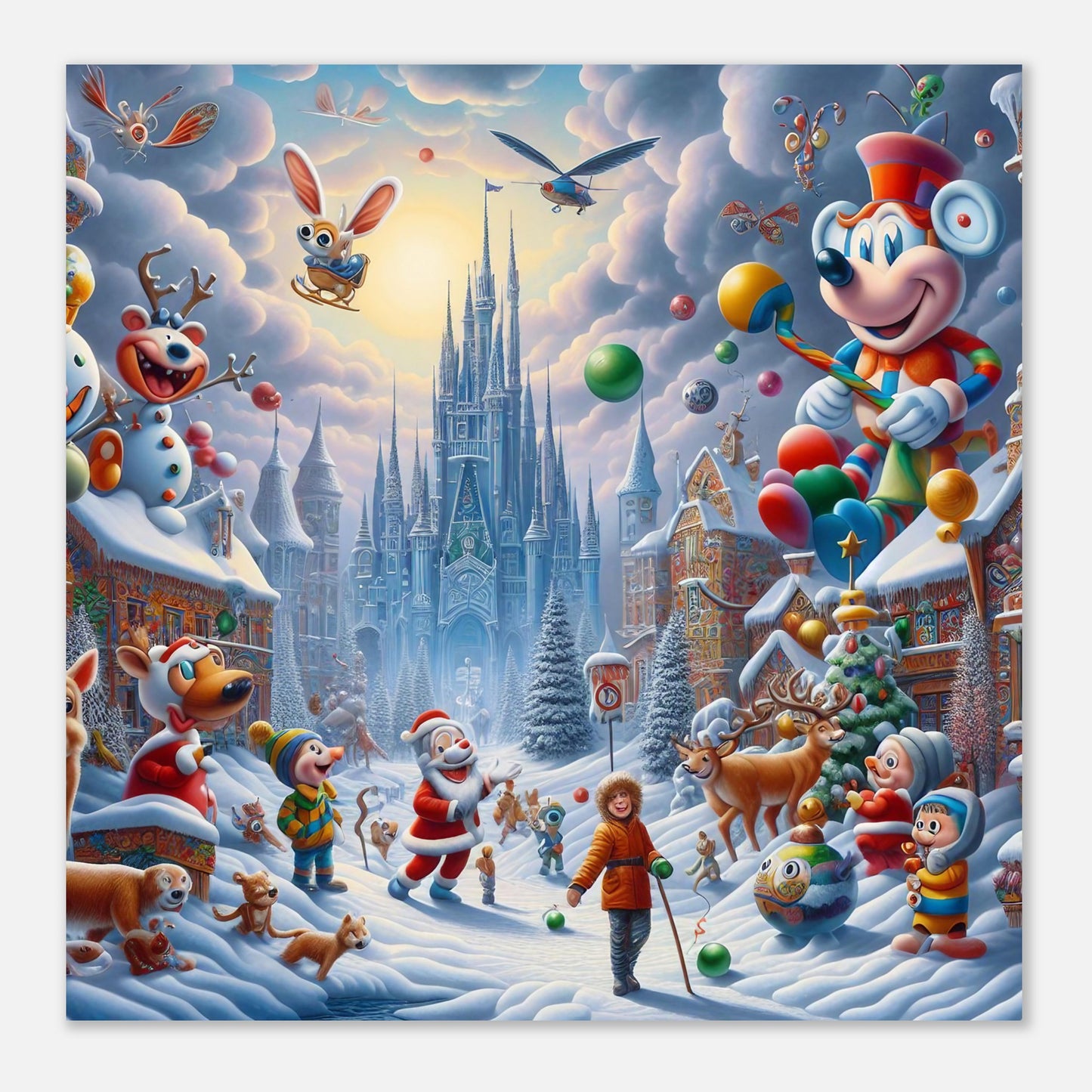 Wall Art - Winter 54 - Castle and animals