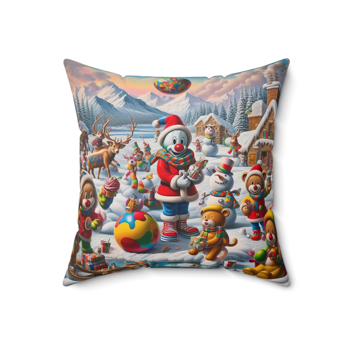 Spun Polyester Square Pillow - Winter 108