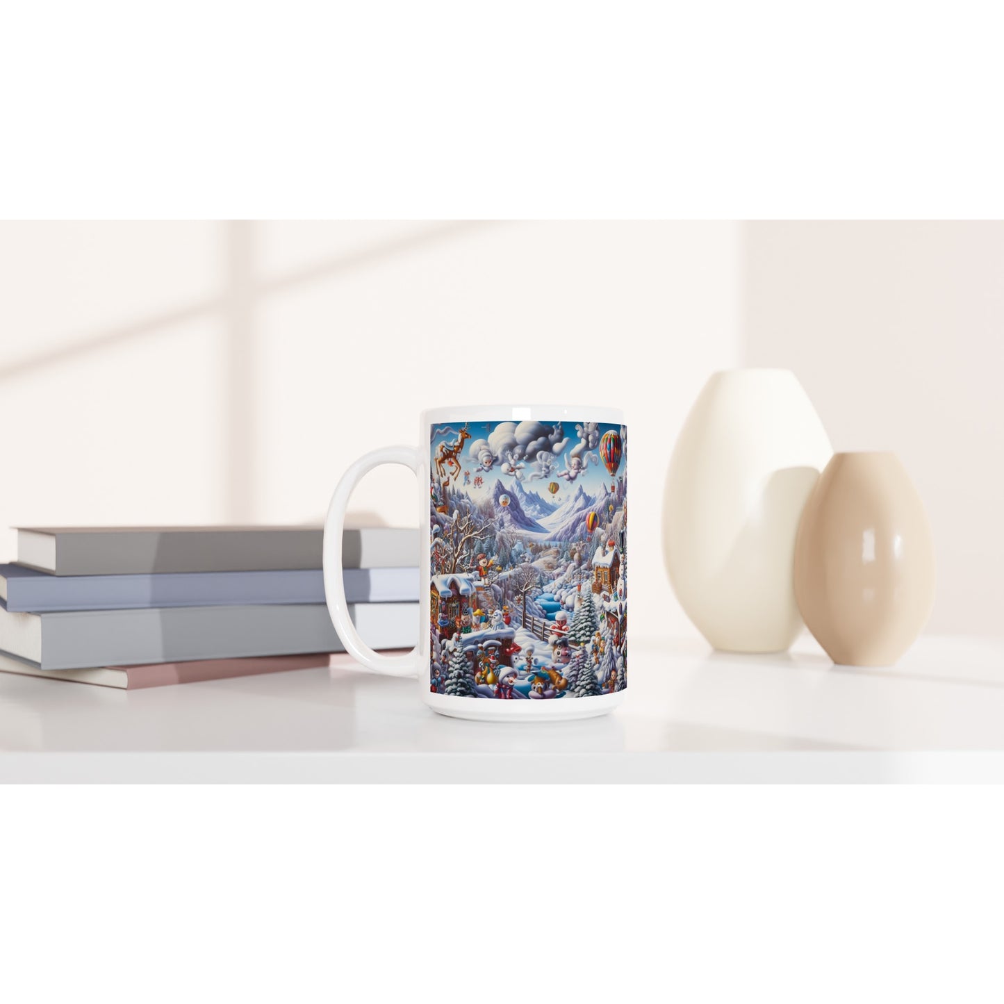 White 15oz Ceramic Mug - Winter 146