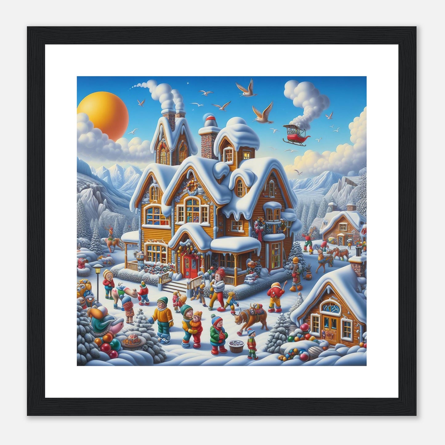 Wall Art - Winter 65 - House in a village
