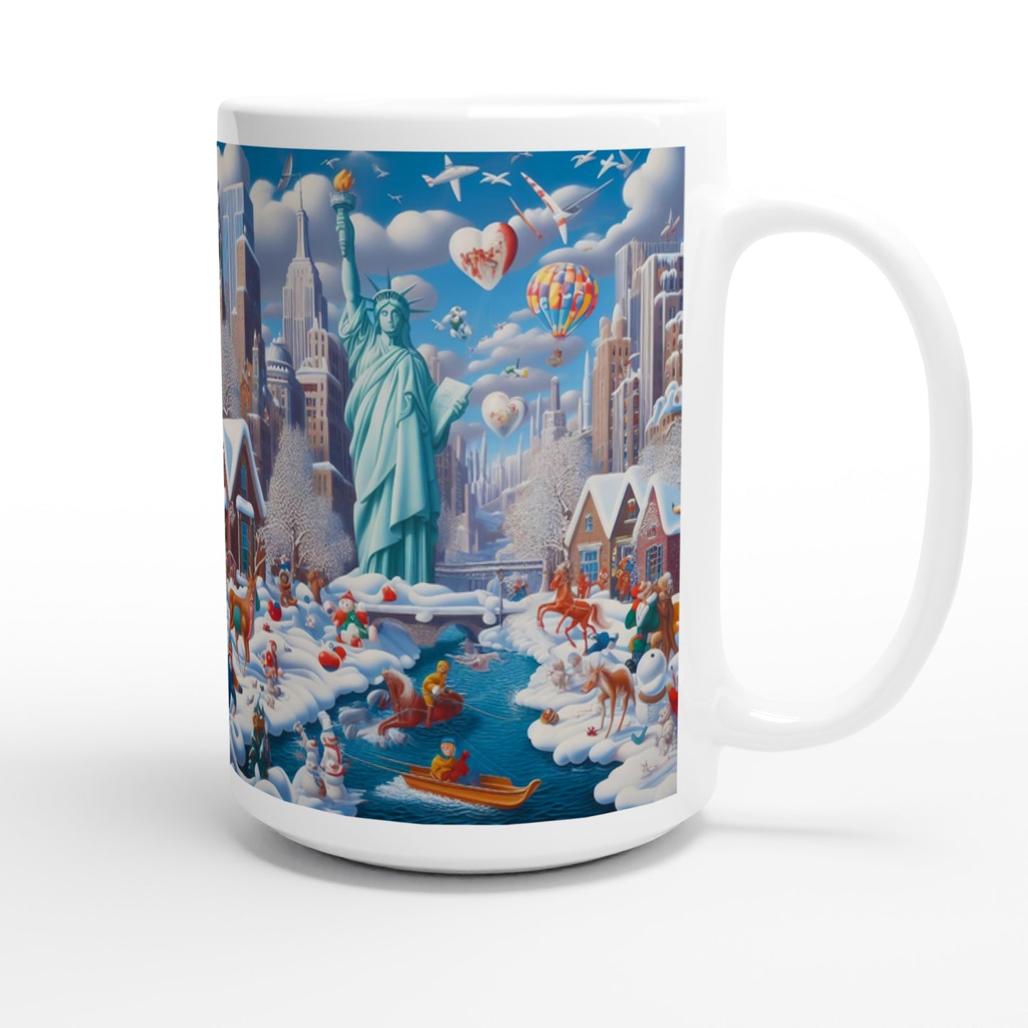 White 15oz Ceramic Mug - Winter 144