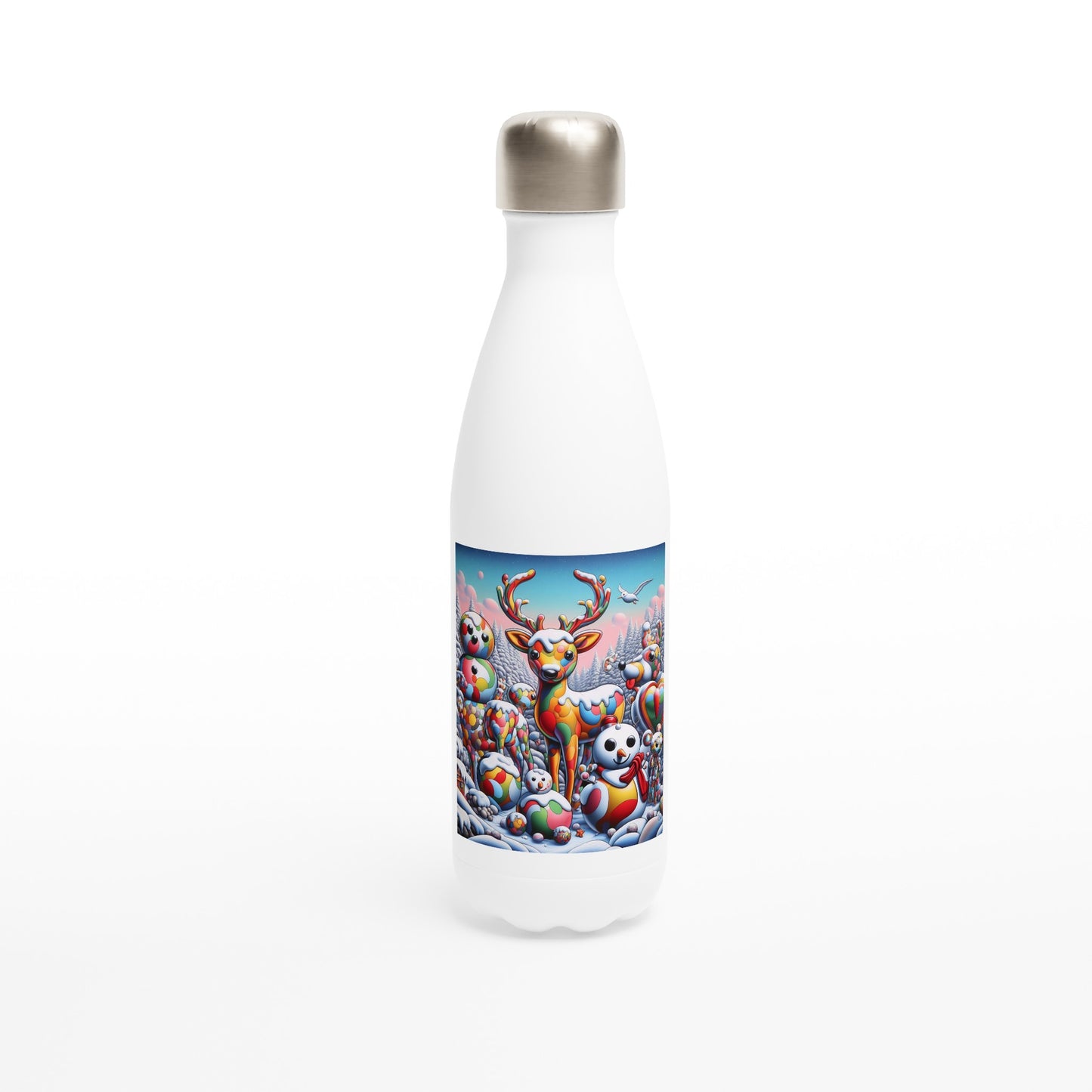 White 17oz Stainless Steel Water Bottle - Winter 225
