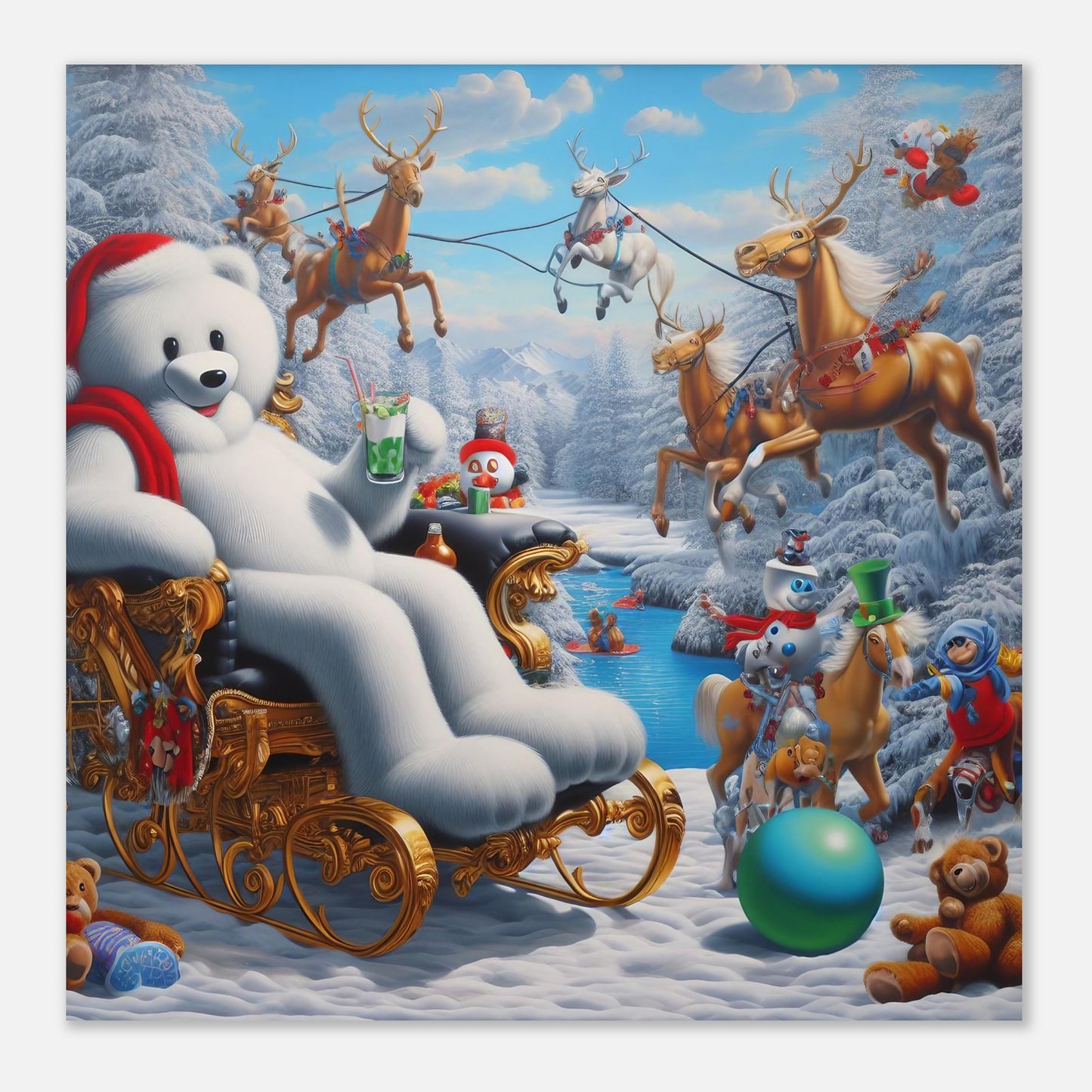 Wall Art - Winter 51 -Sitting polar bear